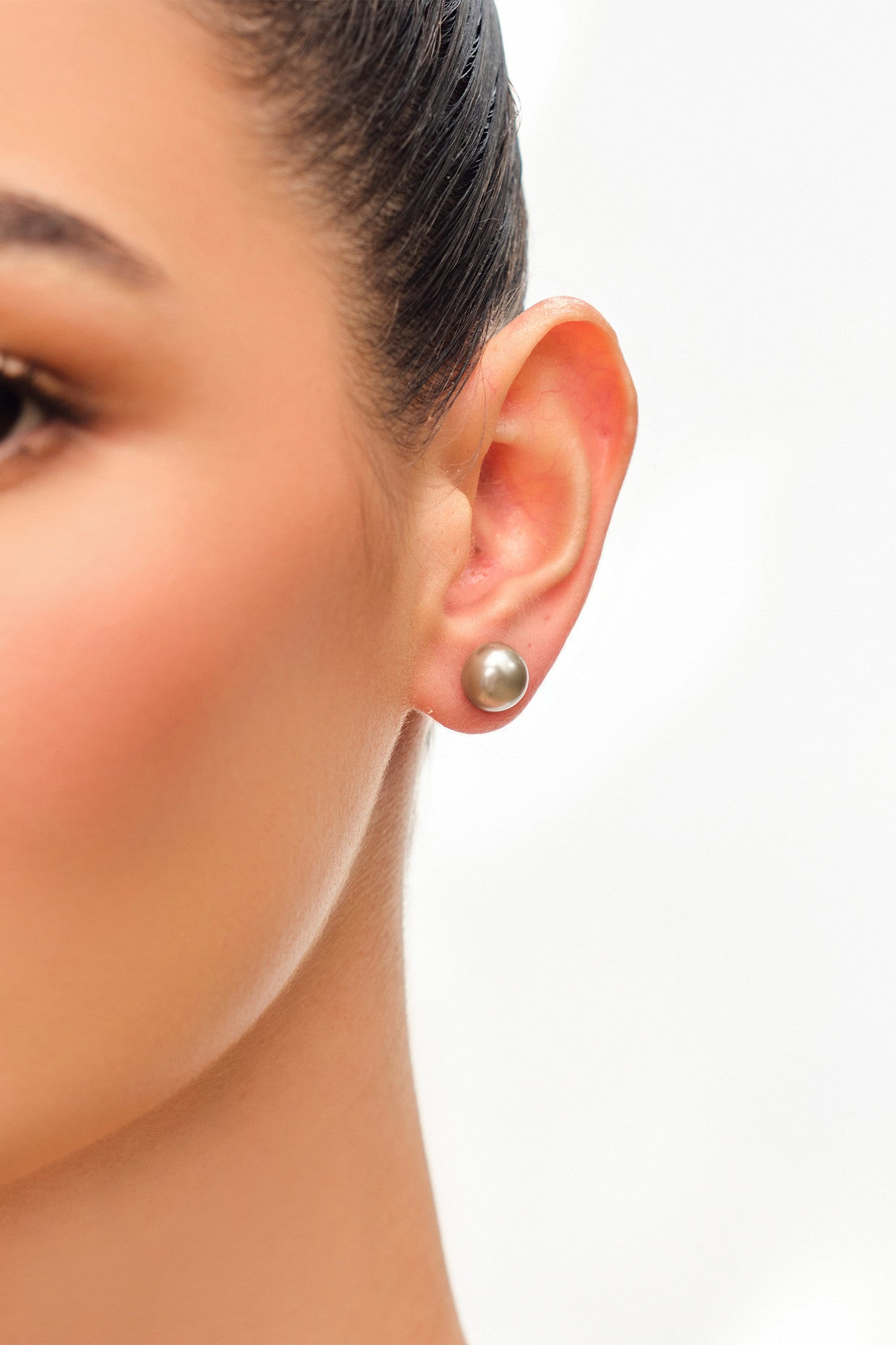 10mm Pearl Studs Earrings Silver 18Kt Gold-Plated