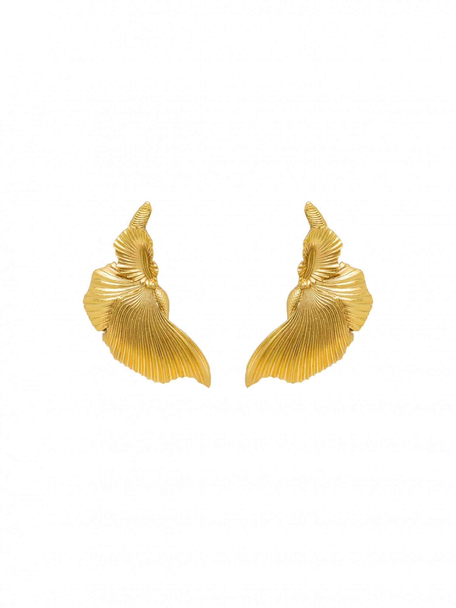 14k Gold Plated Abstract Earrings