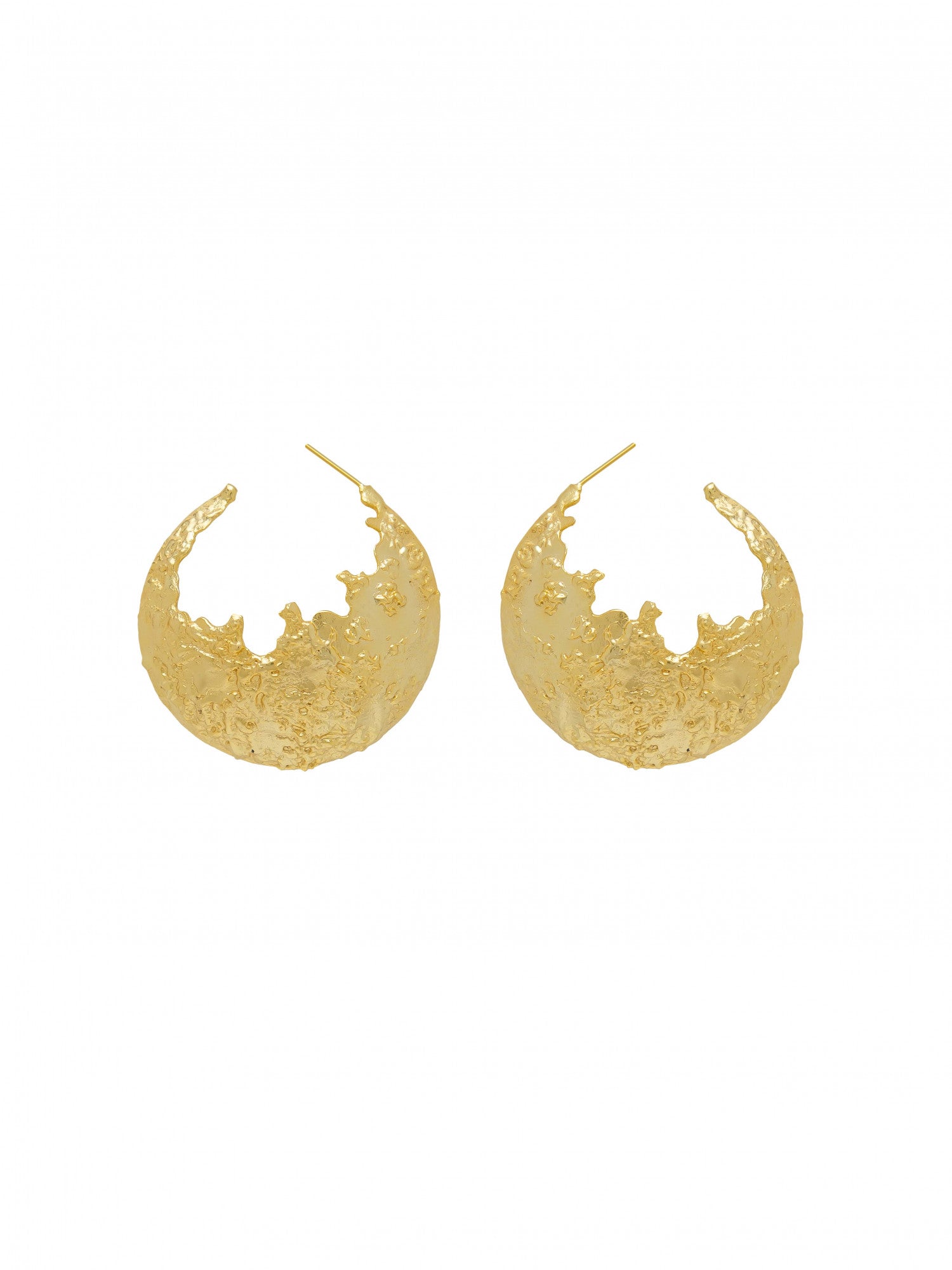14k Gold Plated Crescent Earring