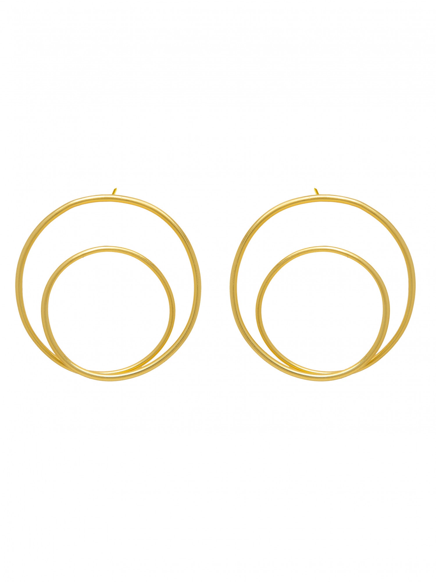 14k Gold Plated Double Loop Earring