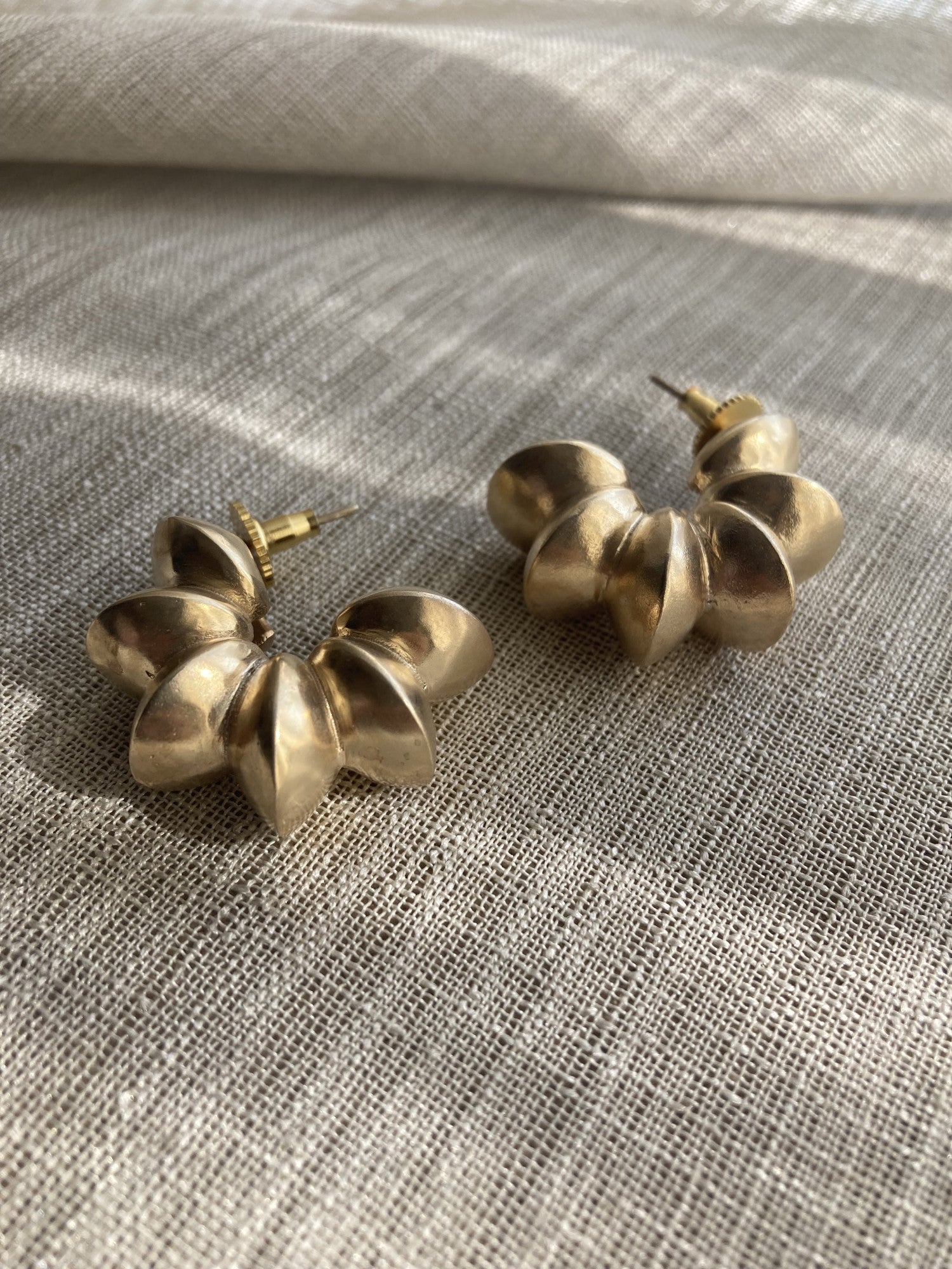 14k Gold Plated Twisted Hoops