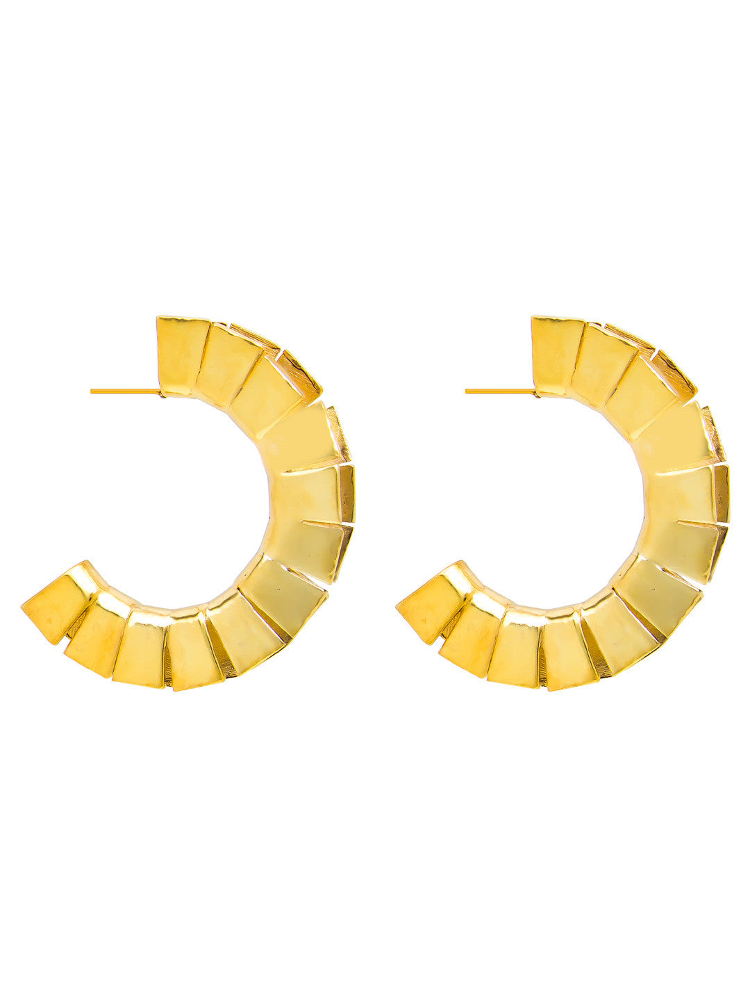 14k Gold Plated Satellite Hoops