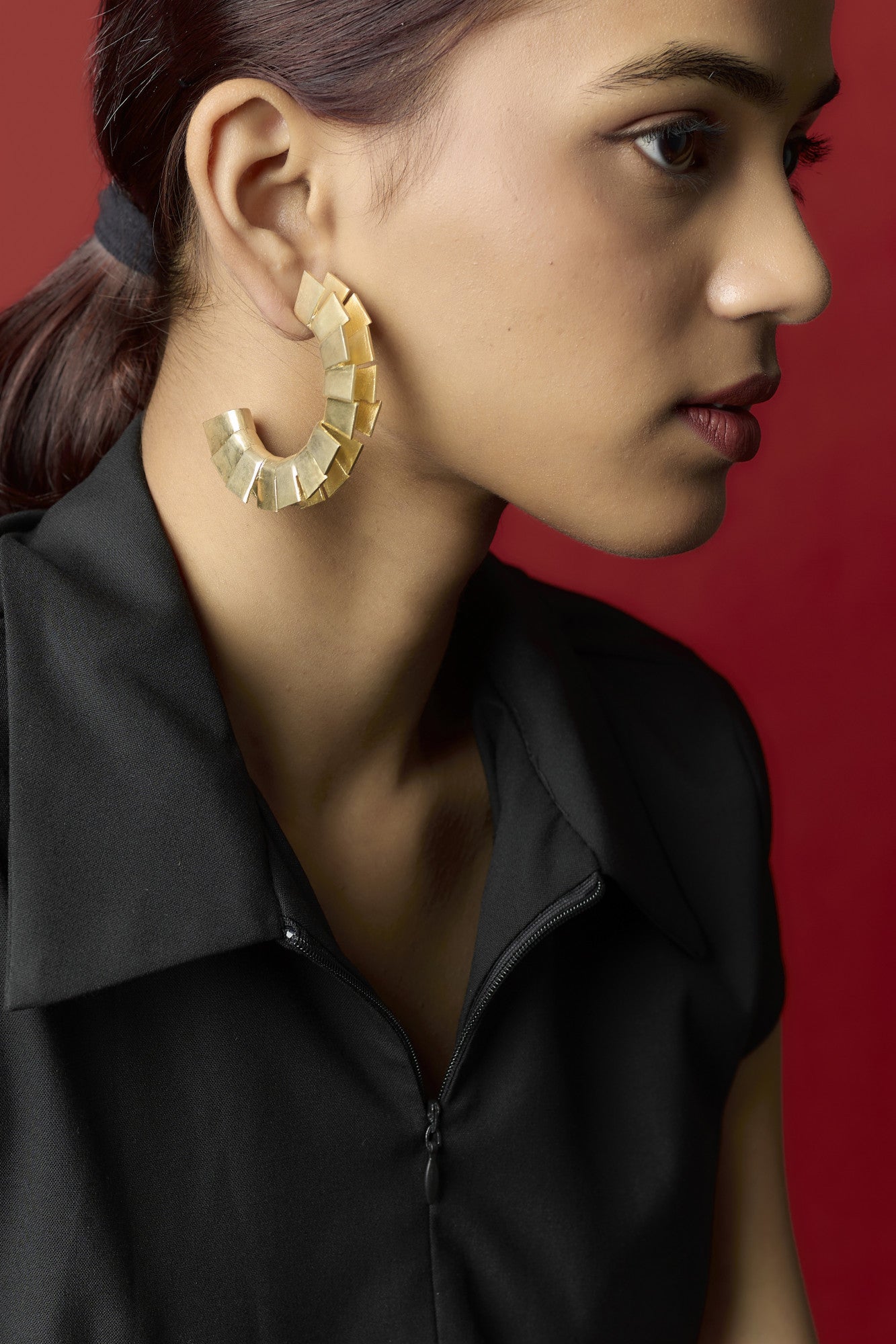 14k Gold Plated Satellite Hoops