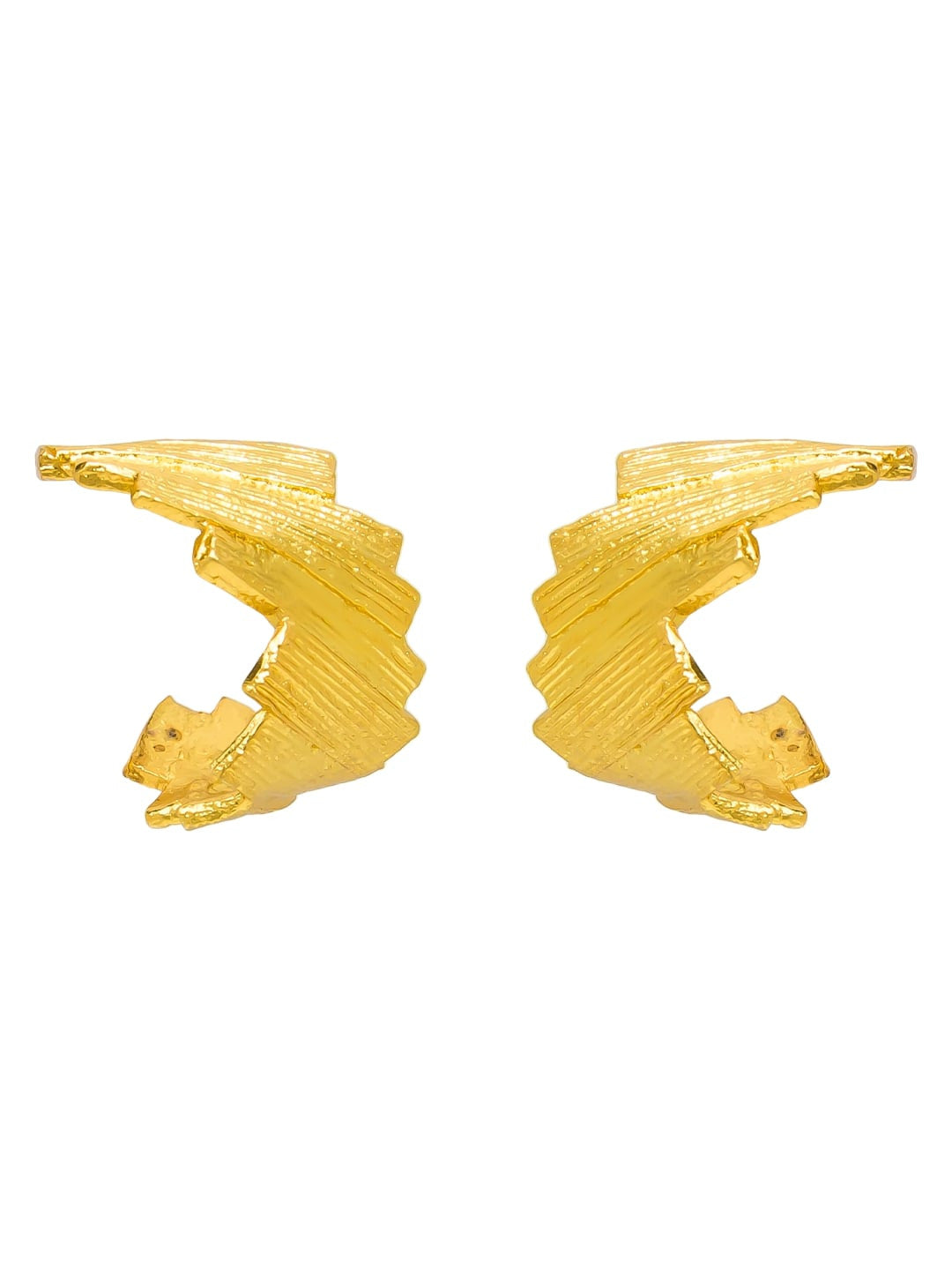 14k Gold Plated Textured Earrings