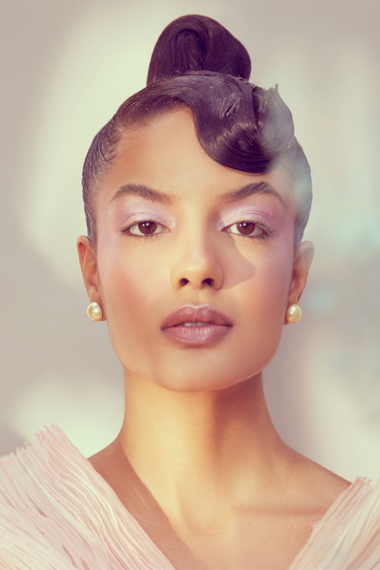 14mm Pearl Studs Earrings Golden 18Kt Gold-Plated