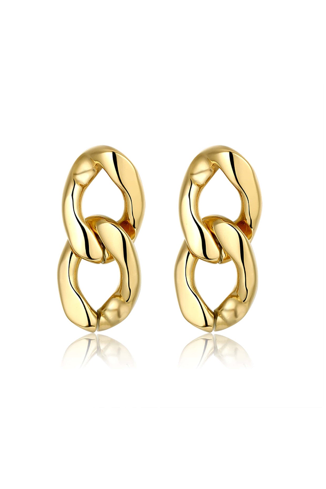 18k Gold Link Earrings