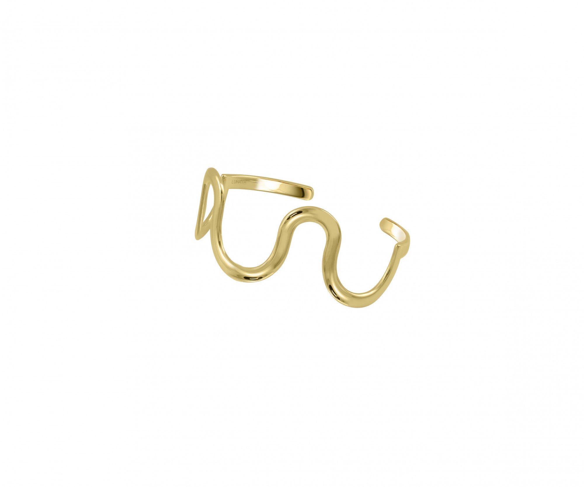 18k Gold Plated Swirl Cuff