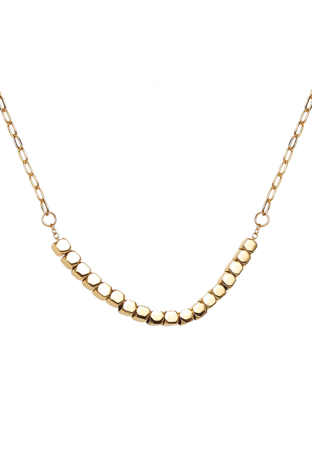 18k Gold Sparkling Beads Necklace