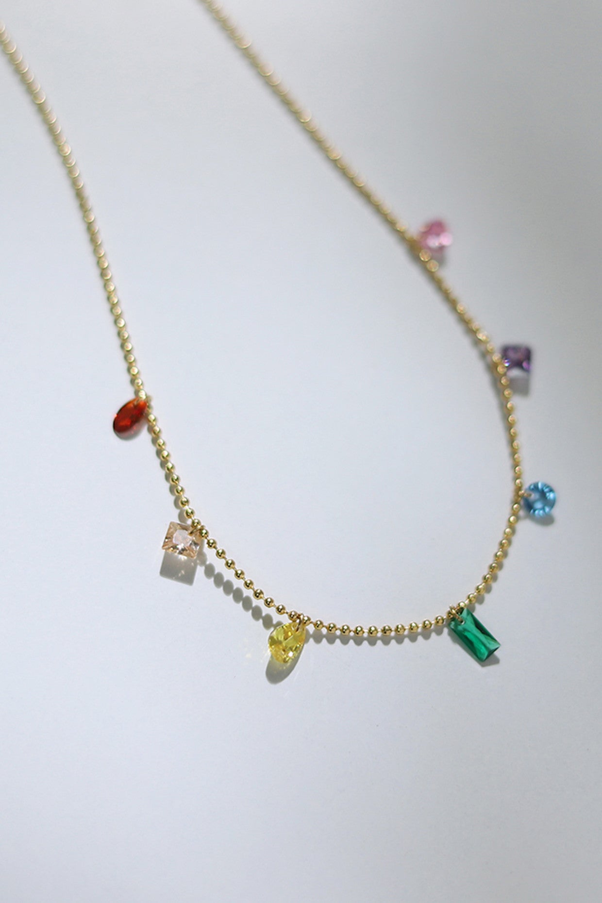 18kt Multi-Coloured Stones Necklace