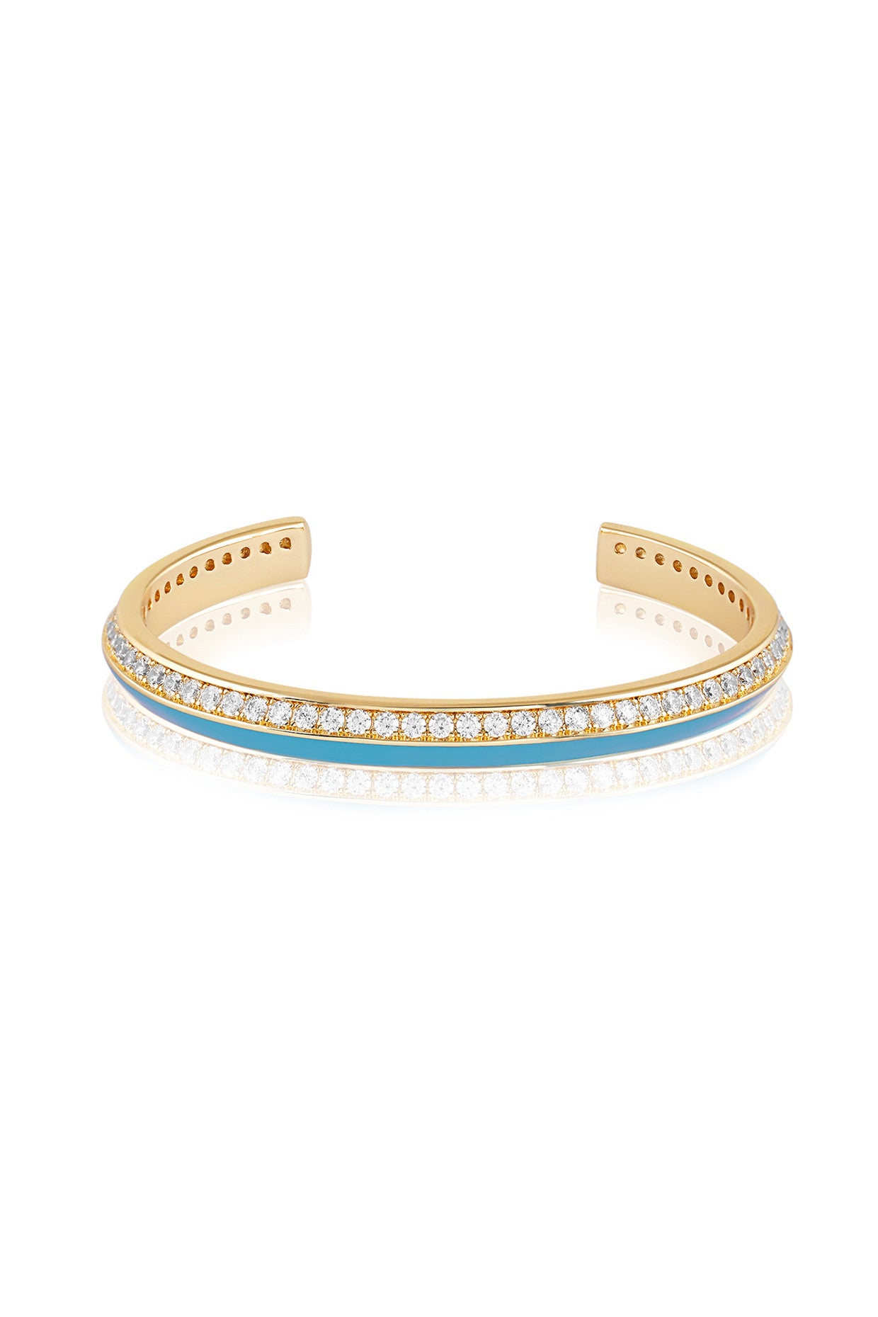 18Kt Gold Plated Azure Disco Cuff Bracelet