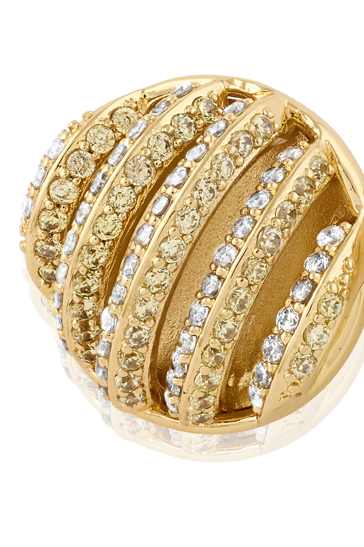 18Kt Gold Plated Bling Button Studs