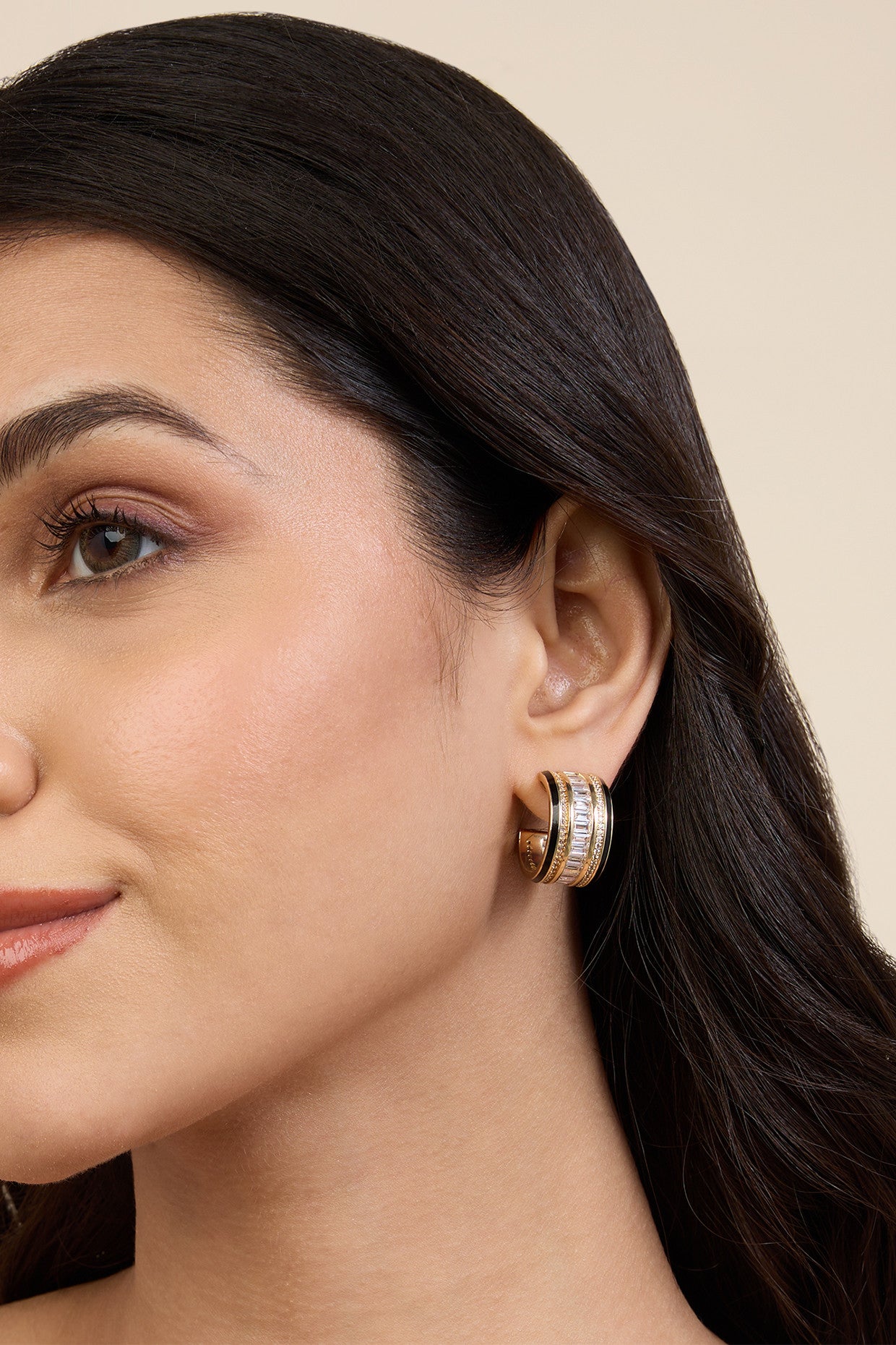 18Kt Gold Plated Disco Enamel Hoops