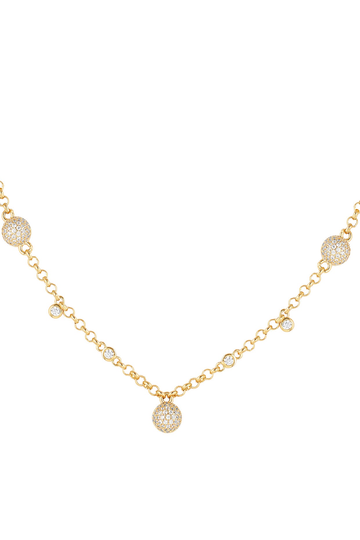 18Kt Gold Plated Disco Galaxy Necklace