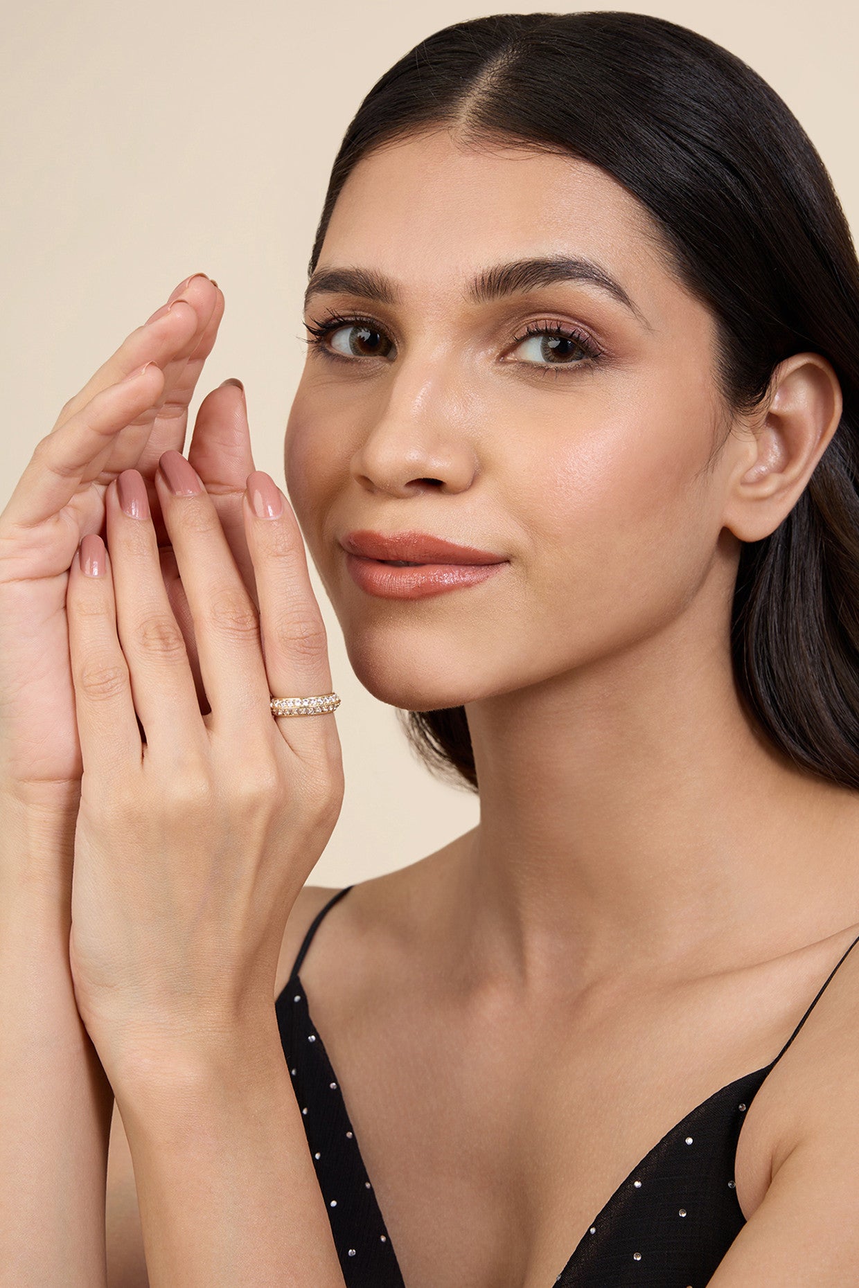 18Kt Gold Plated Disco Lights Ring