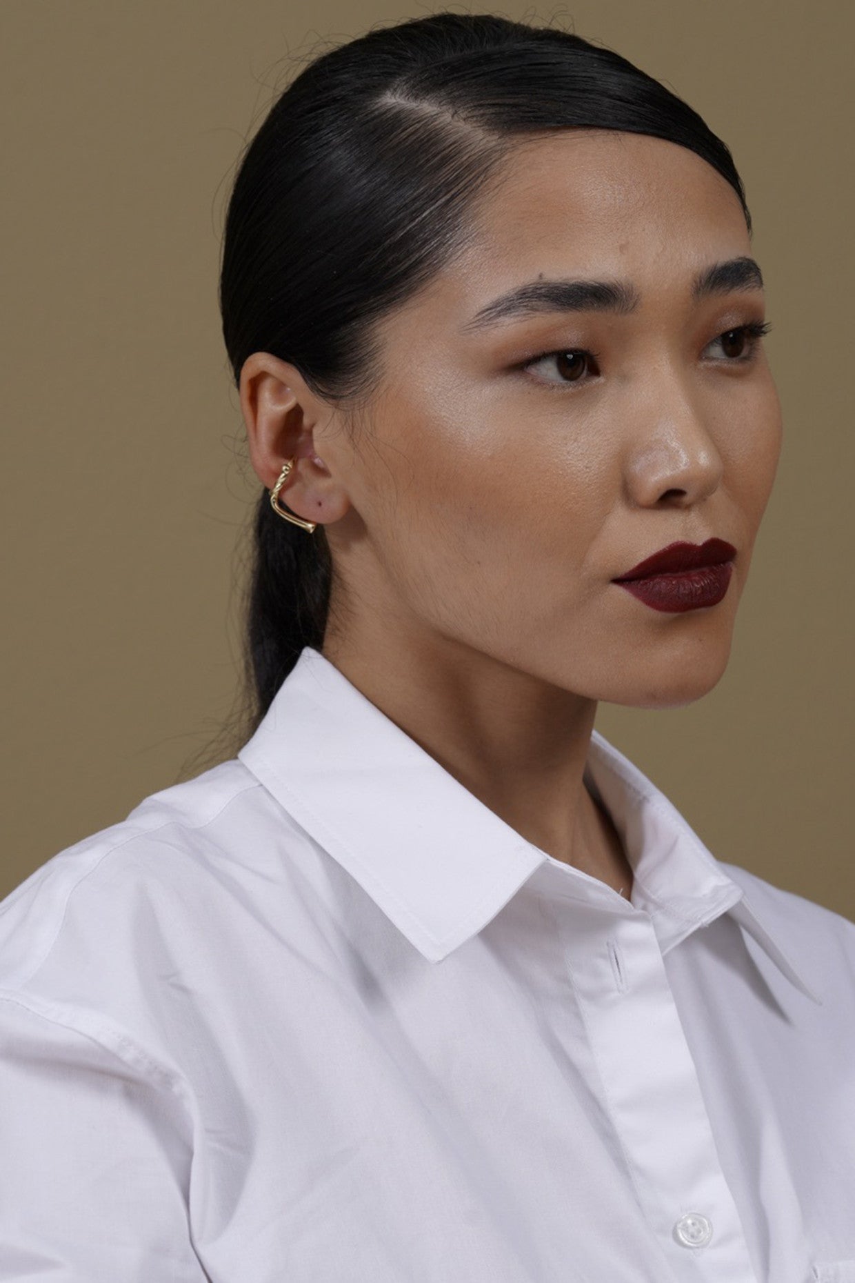 18kt Gold Plated Twisted Rope Ear Cuff