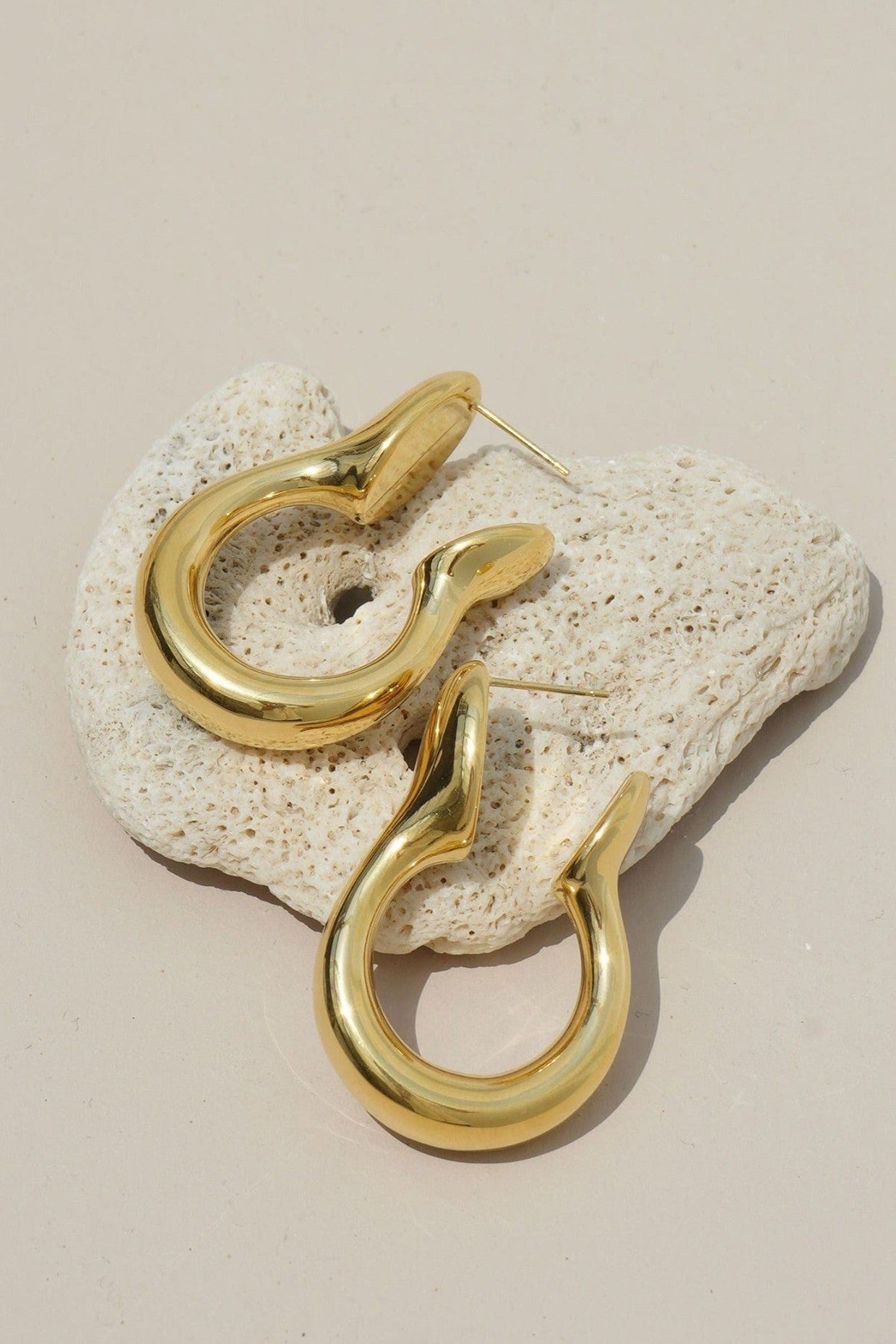 18kt Gold Plated Gold Statement Earrings