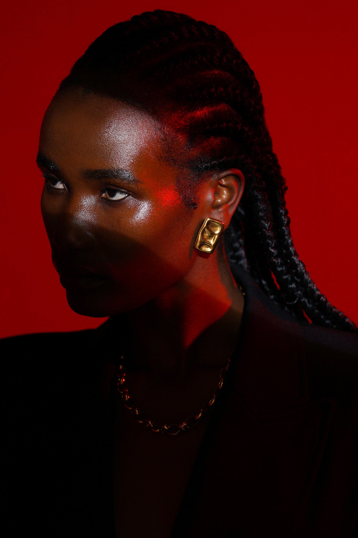 18kt Gold Plated Gold Pressed Stud Earrings