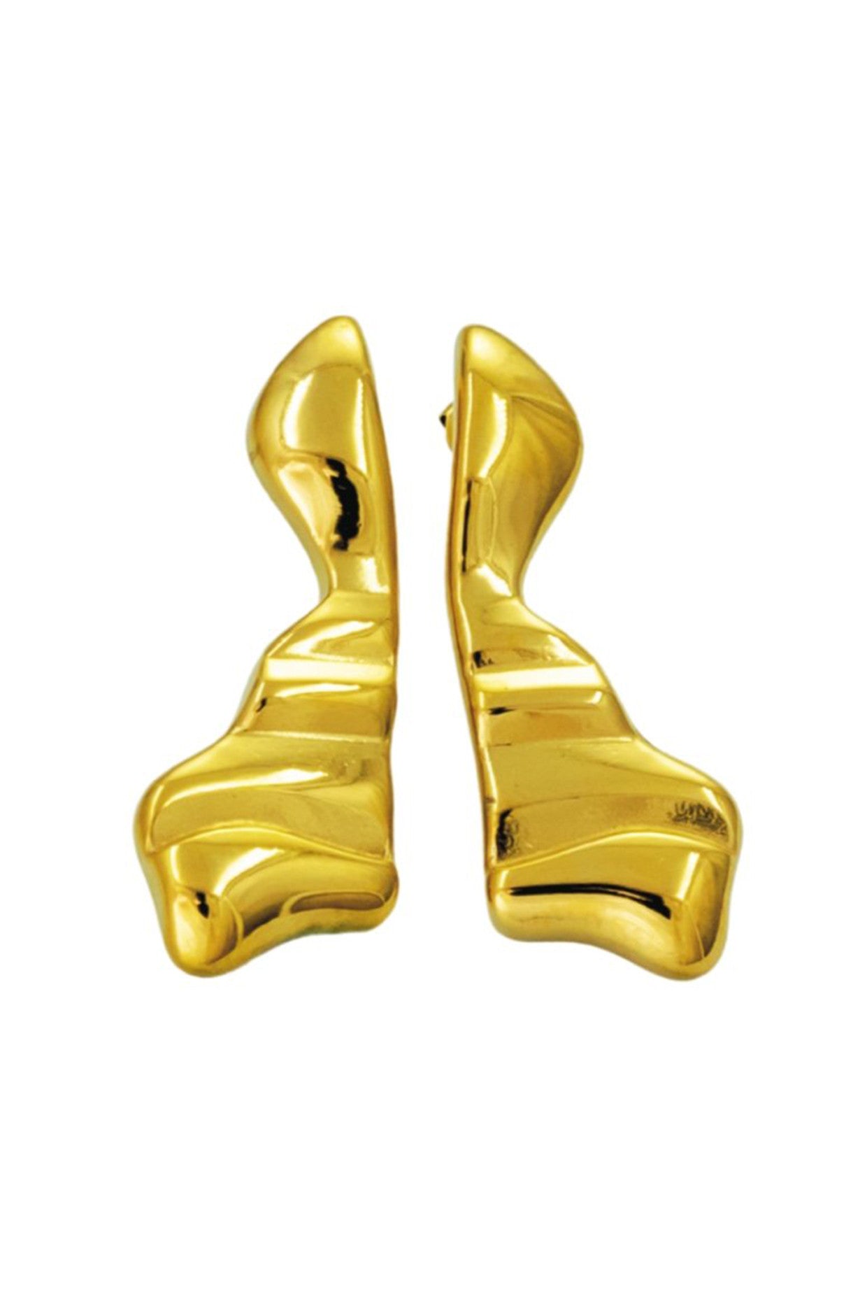 18kt Gold Plated Gold Floral Stud Earrings