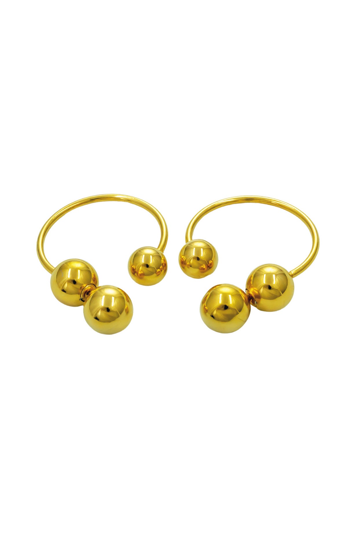 18kt Gold Plated Beaded Hoops