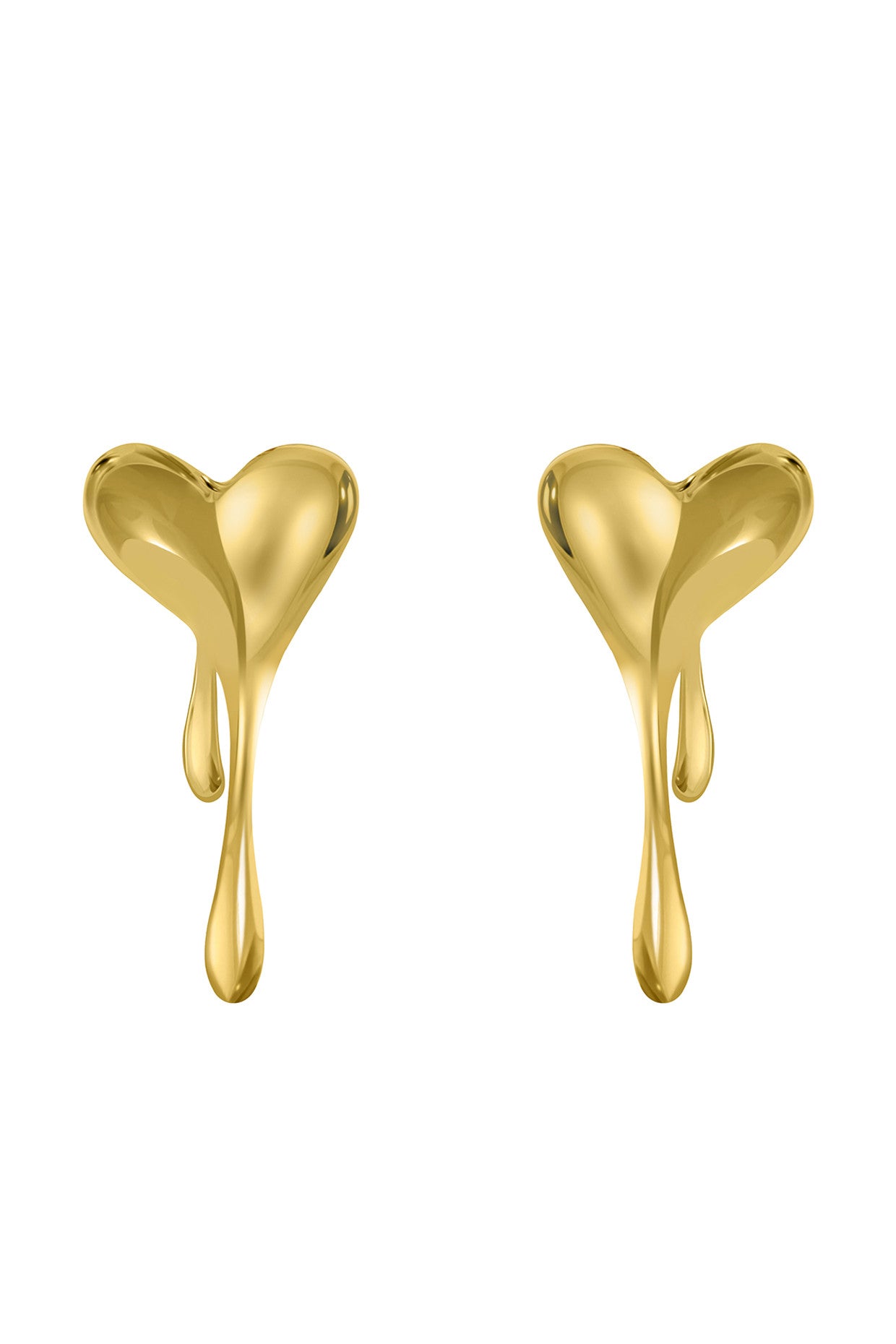 18kt Gold Plated Melting Heart Earrings