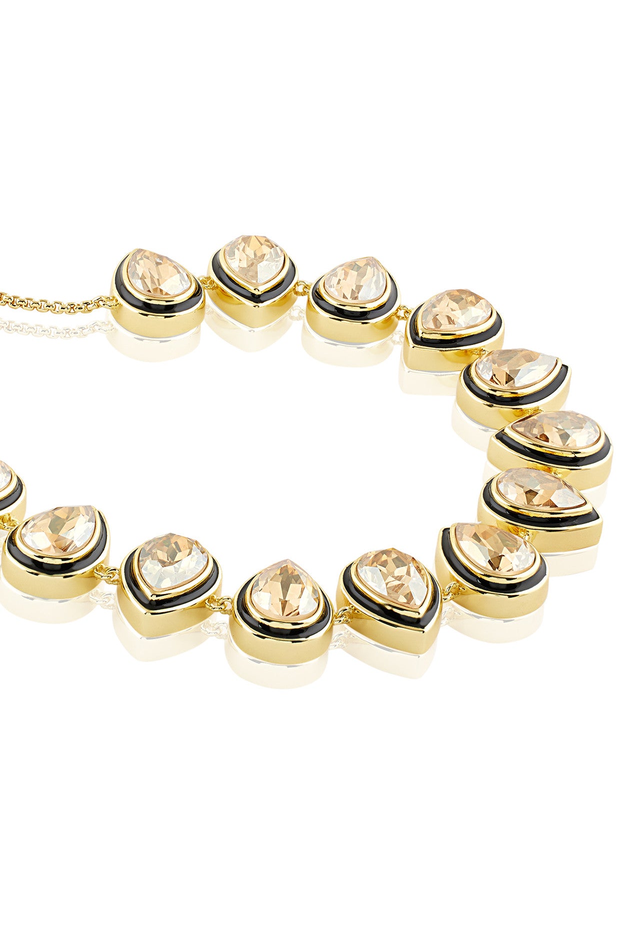 18Kt Gold Plated Gold Crystal Galaxy Choker