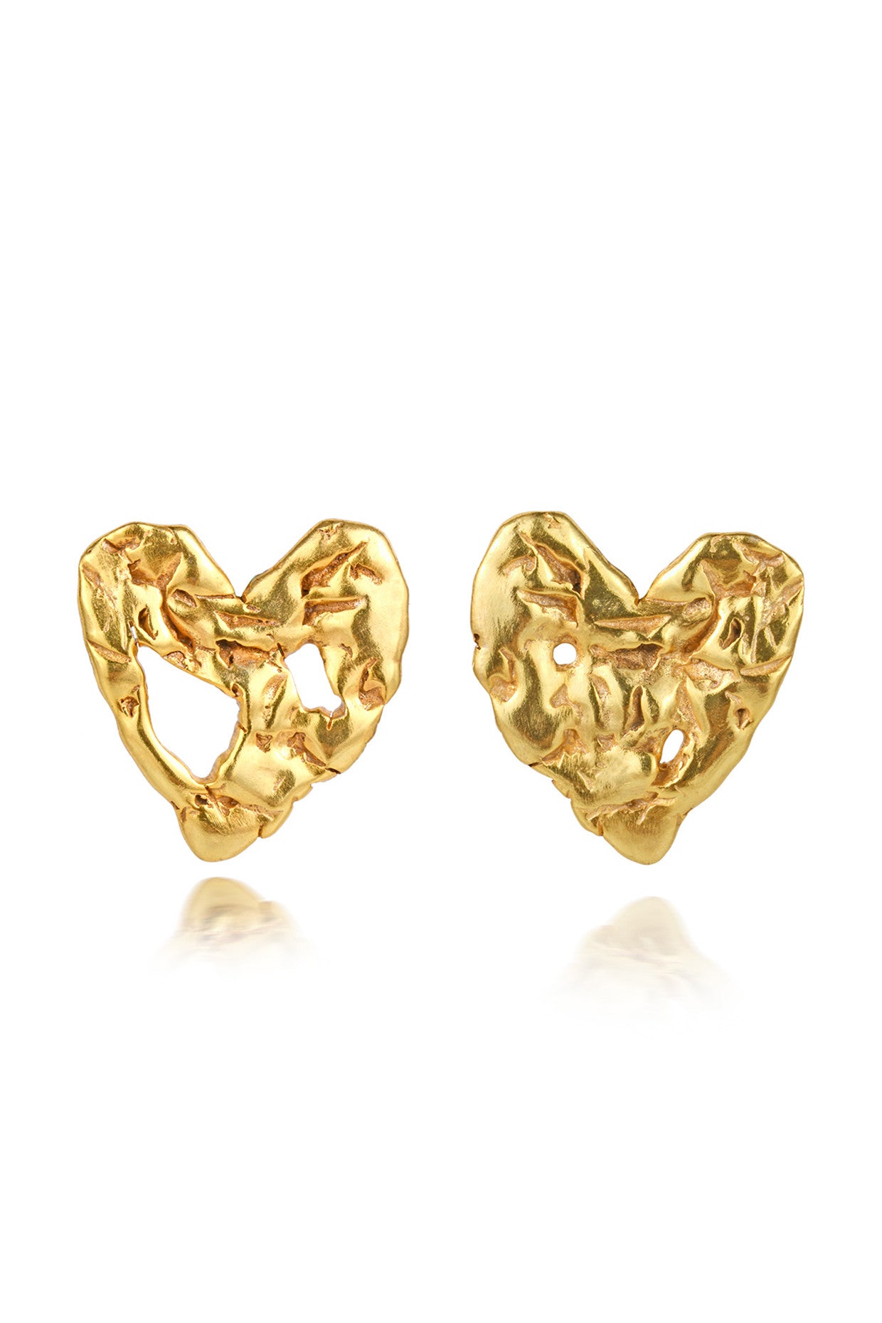 18kt Gold Plated Heart Earrings