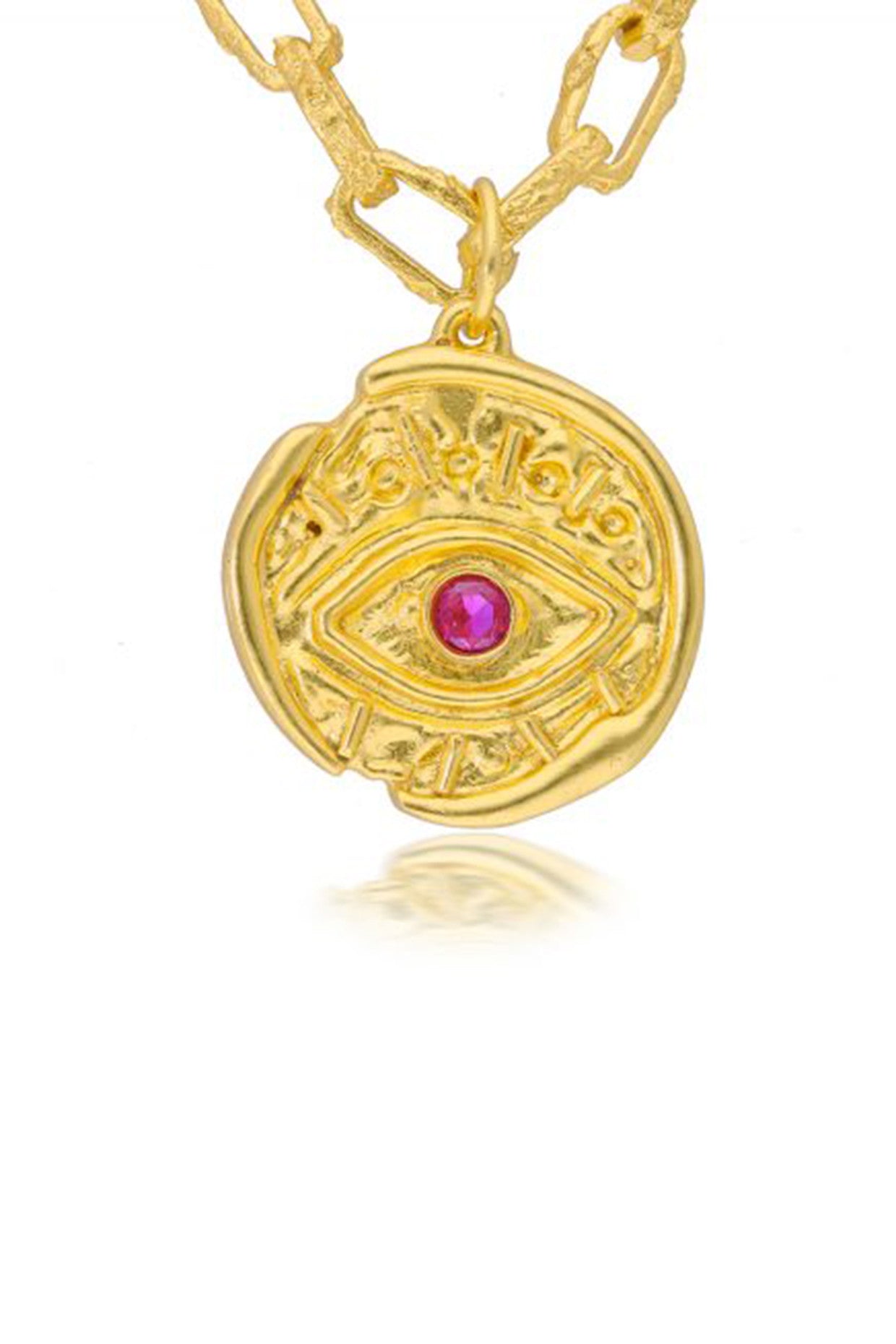18kt Gold Plated Hot Pink Necklace