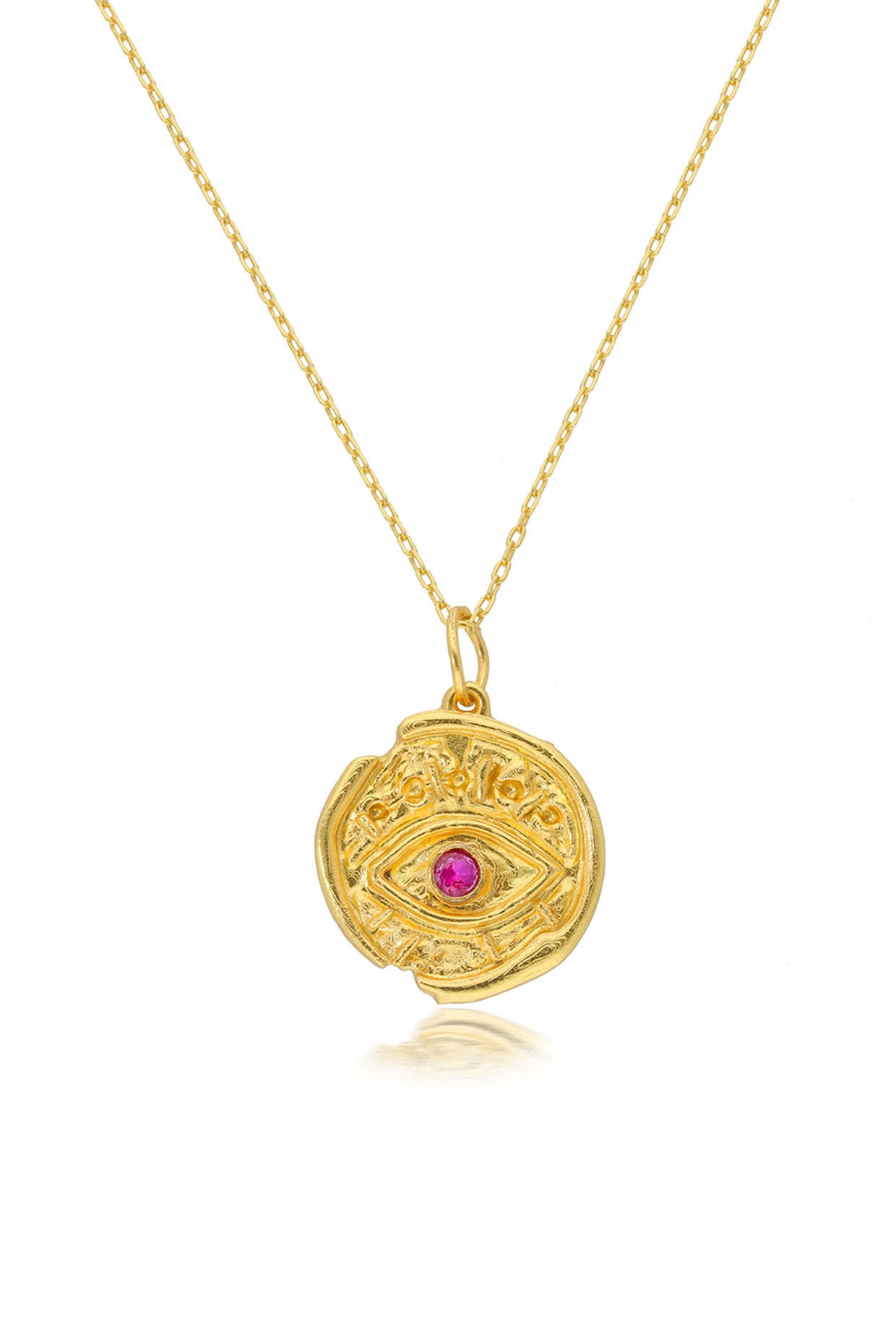 18kt Gold Plated Hot Pink Necklace