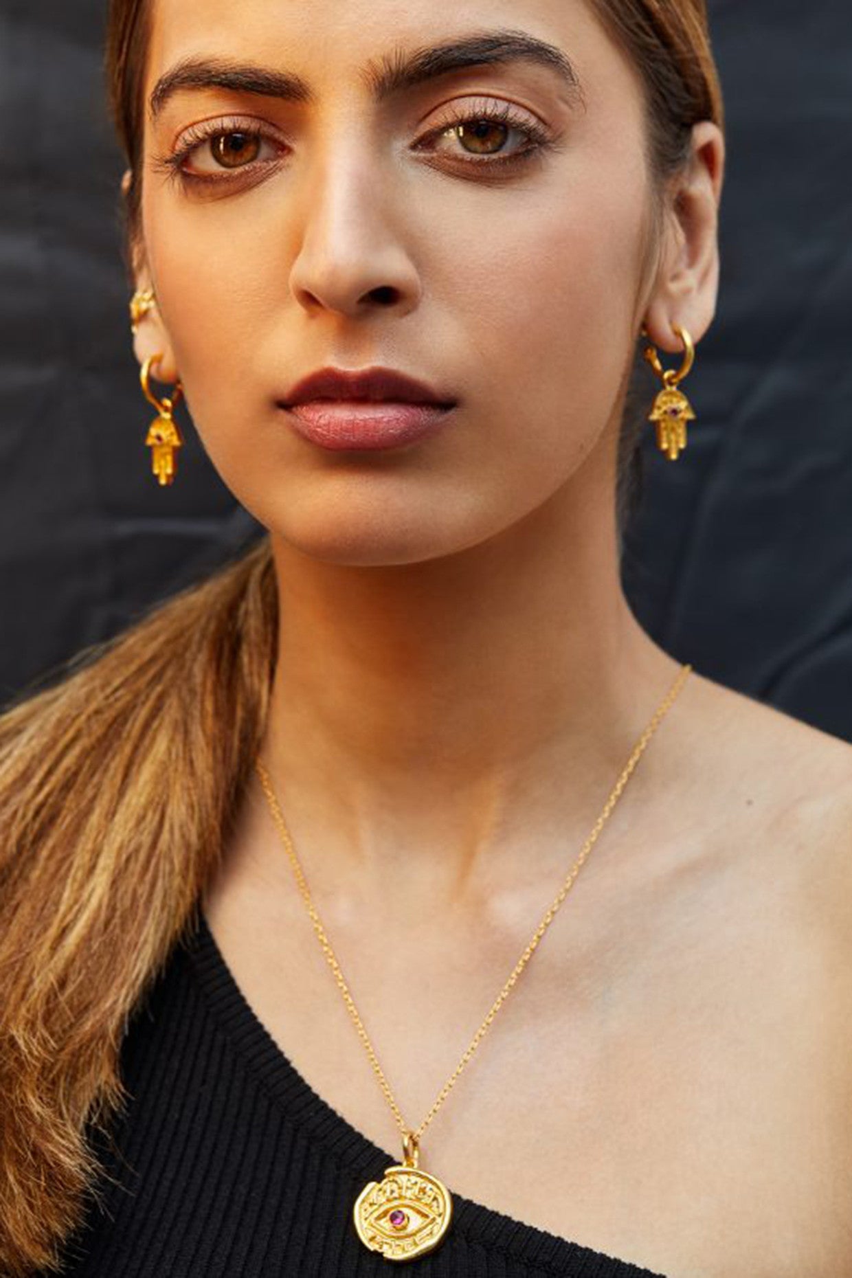 18kt Gold Plated Hot Pink Necklace