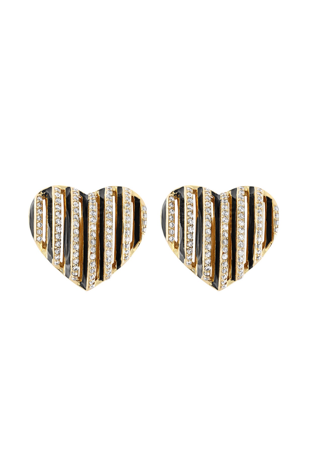 18Kt Gold Plated Midnight Heartbeat Earrings