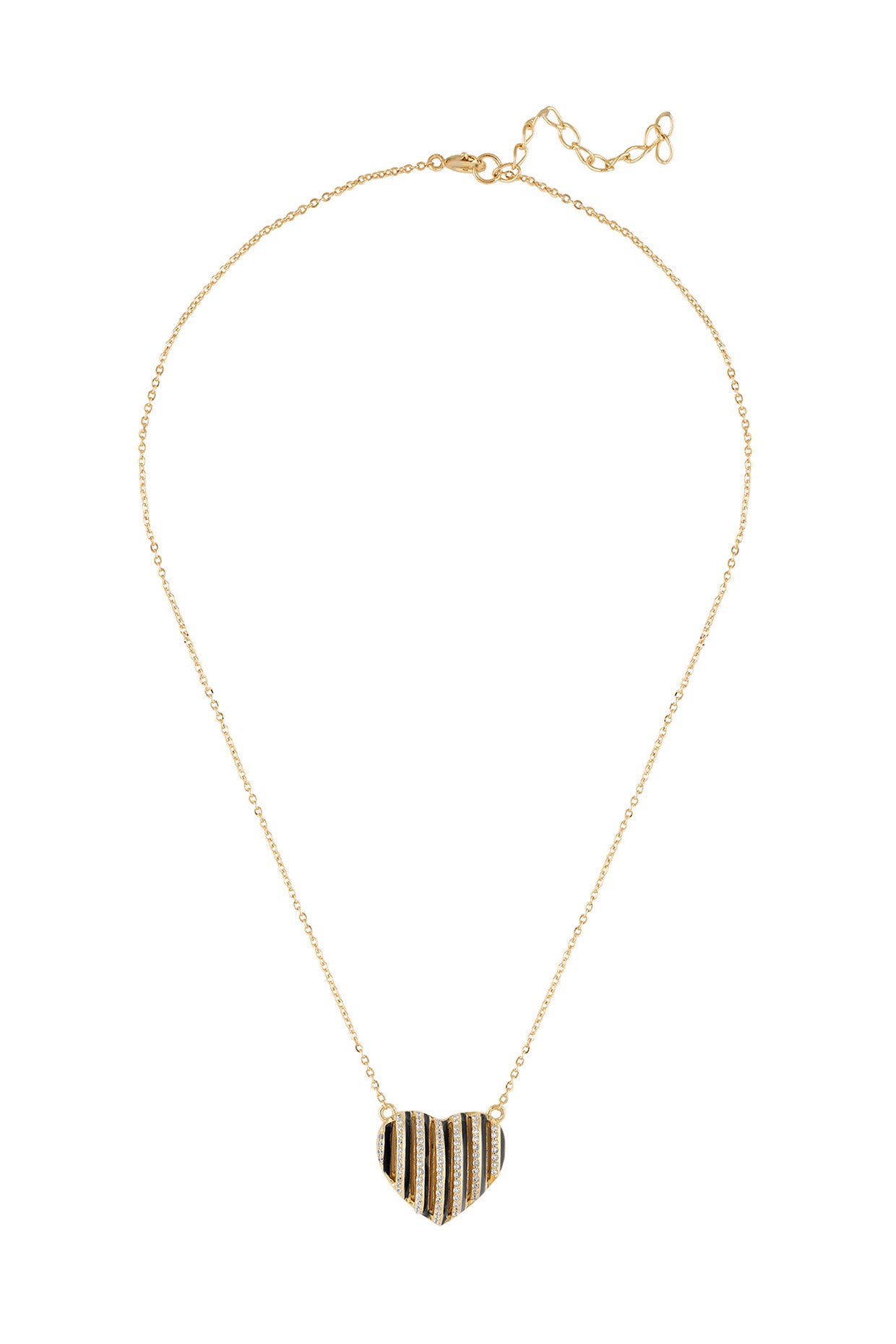 18Kt Gold Plated Midnight Heartbeat Necklace