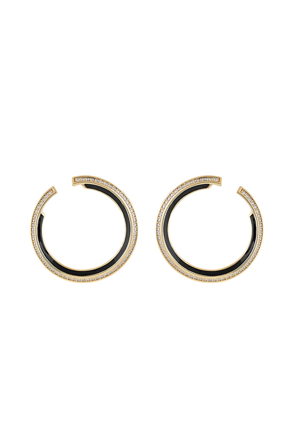 18Kt Gold Plated Midnight Magic Hoops