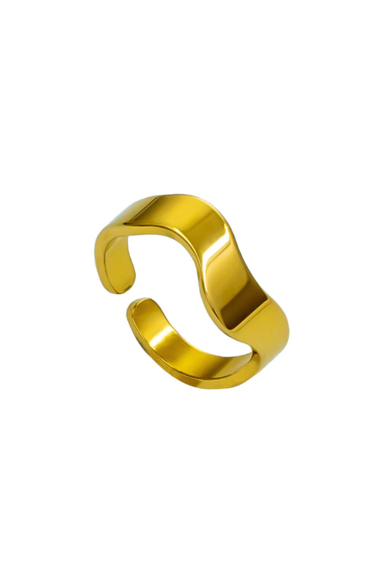 18kt Gold Plated Curved Ring