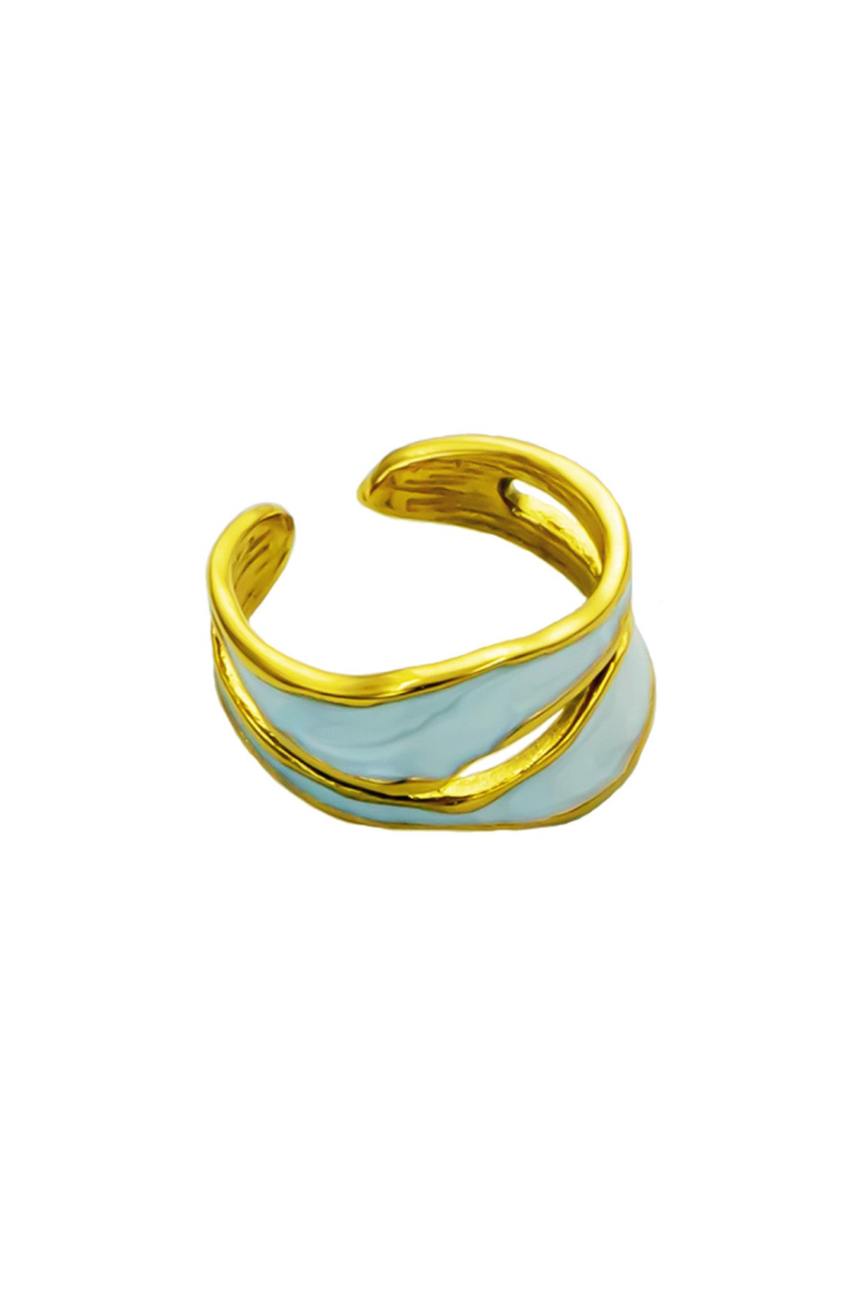 18kt Gold Plated White Ring