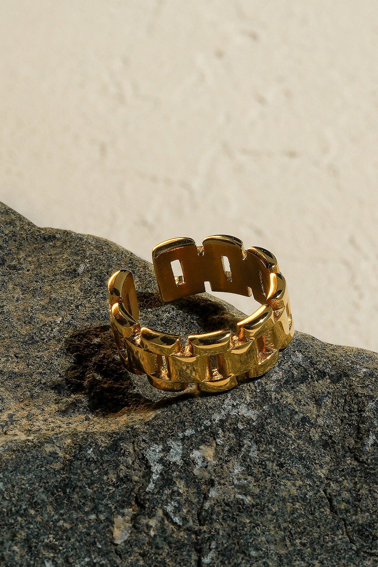 18kt Gold Plated Link Ring