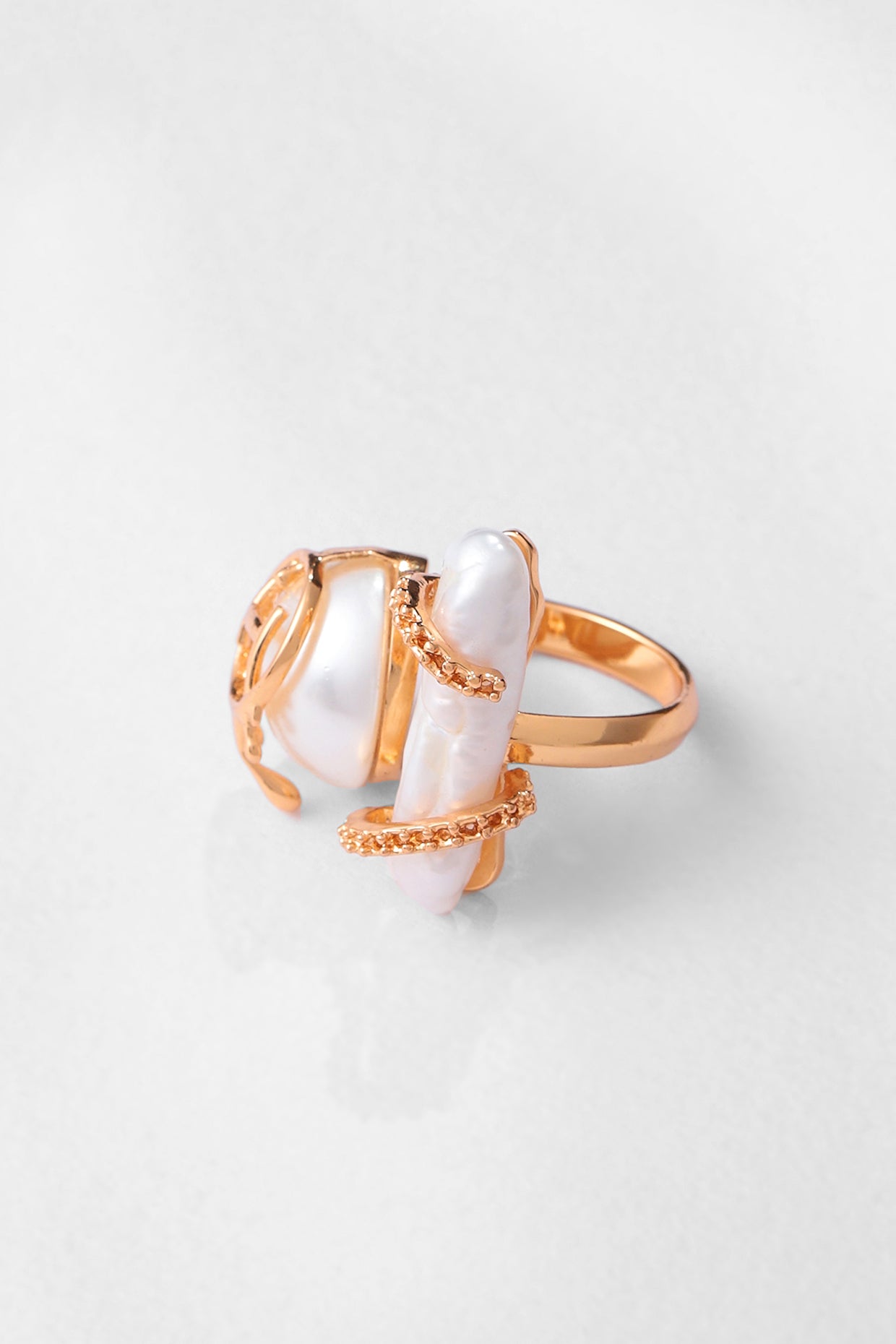 22kt Gold Plated Pearl Ring