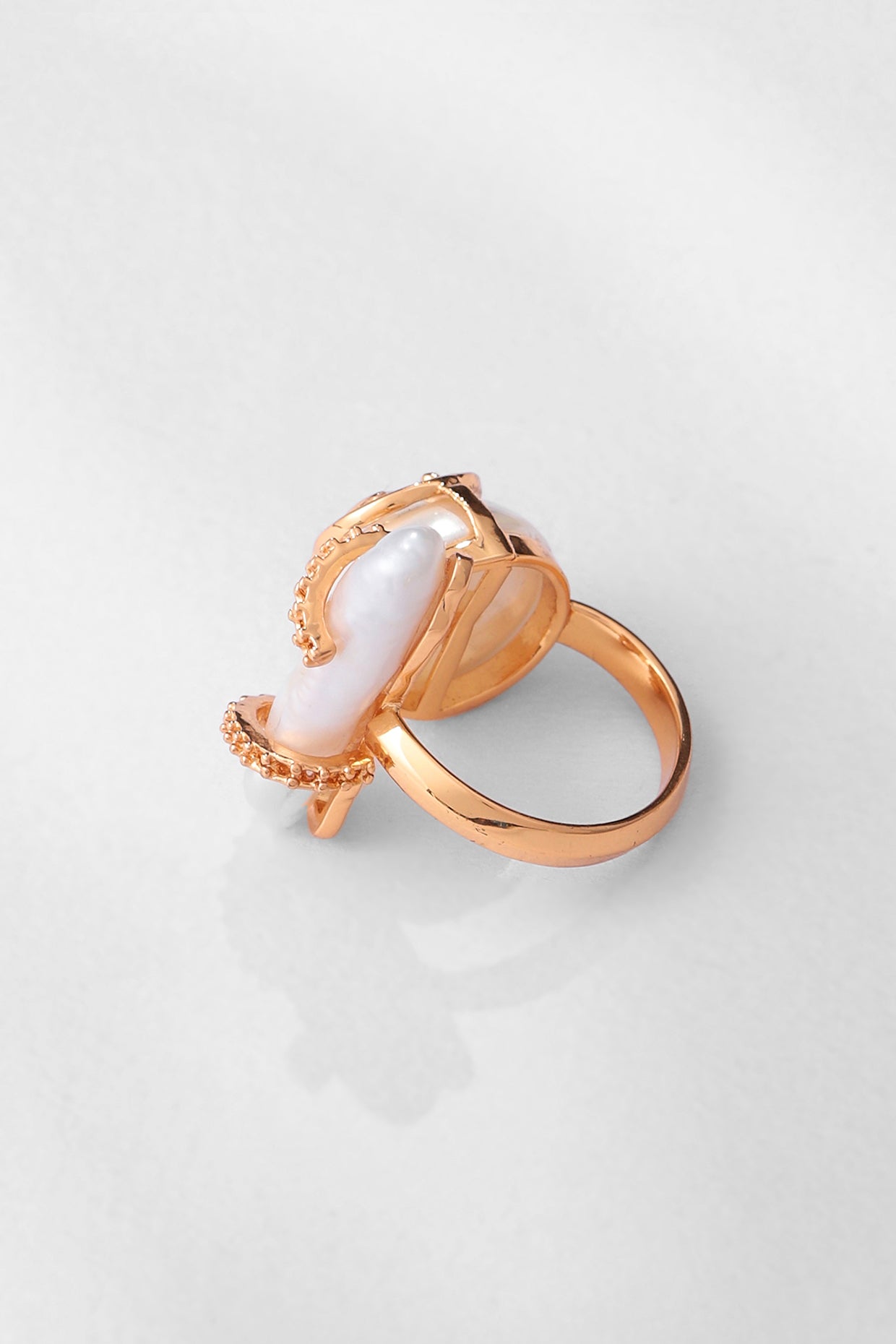 22kt Gold Plated Pearl Ring