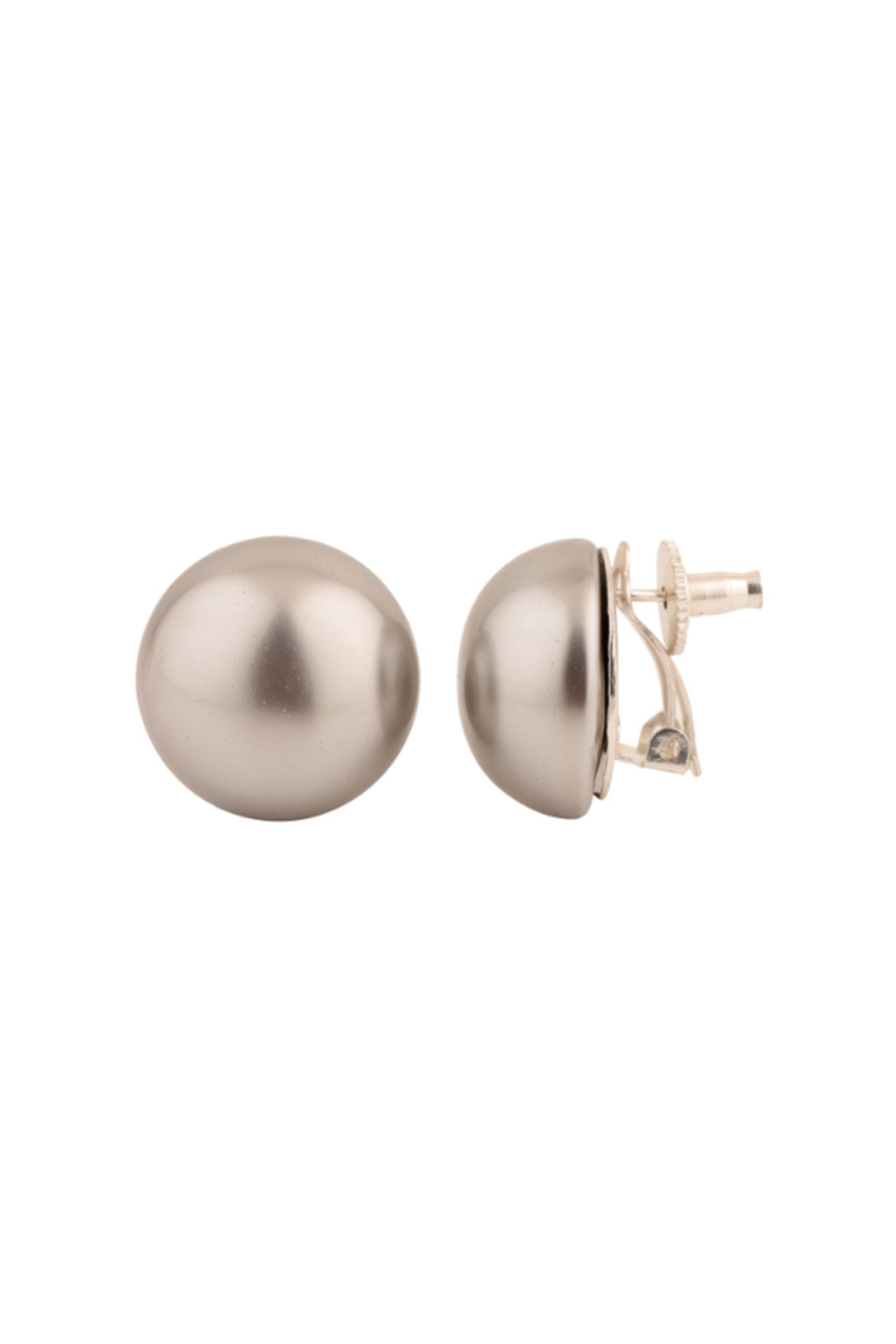20mm Pearl Studs Earrings Silver 18Kt Gold-Plated