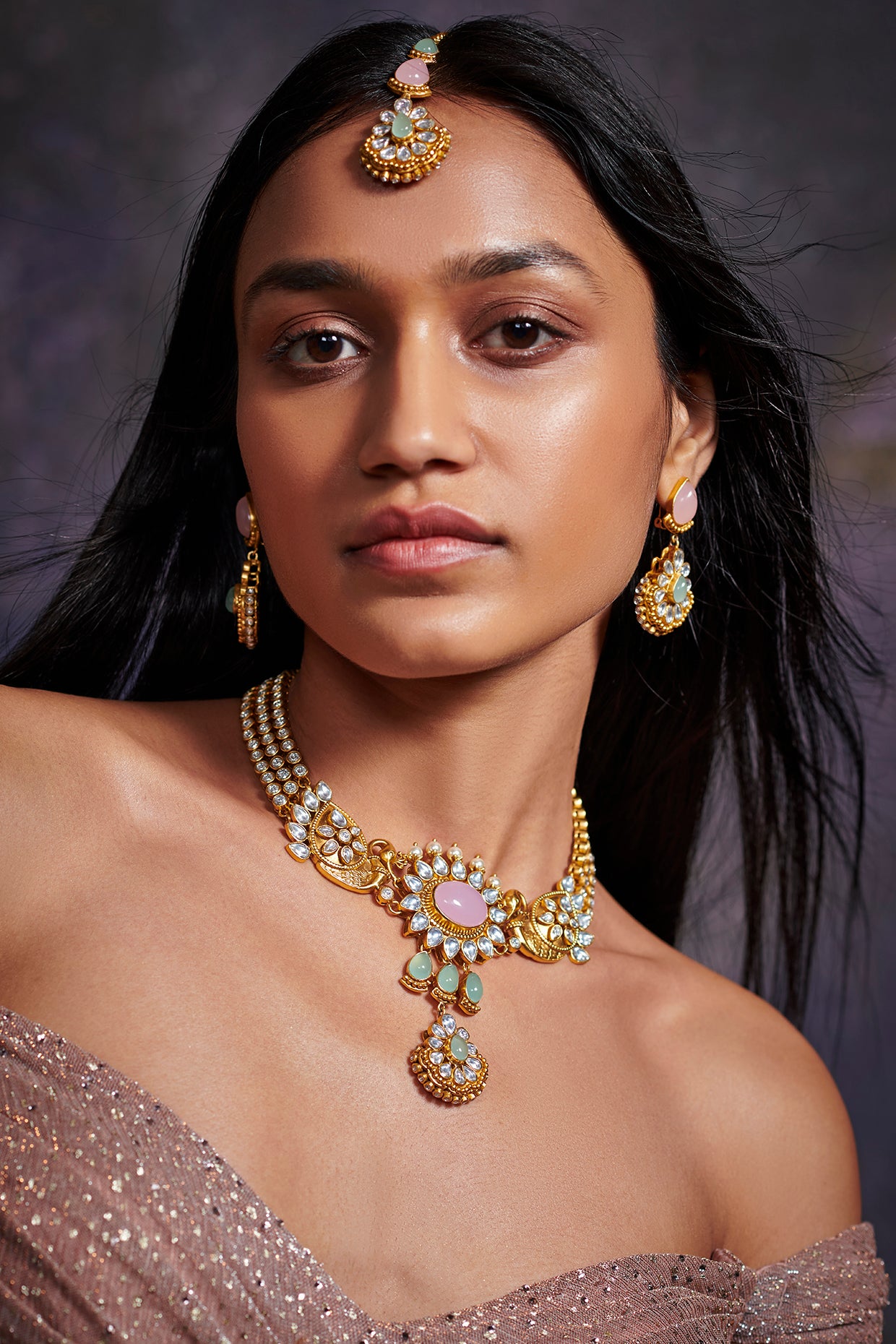 22kt Ethereal Swan Lake Necklace