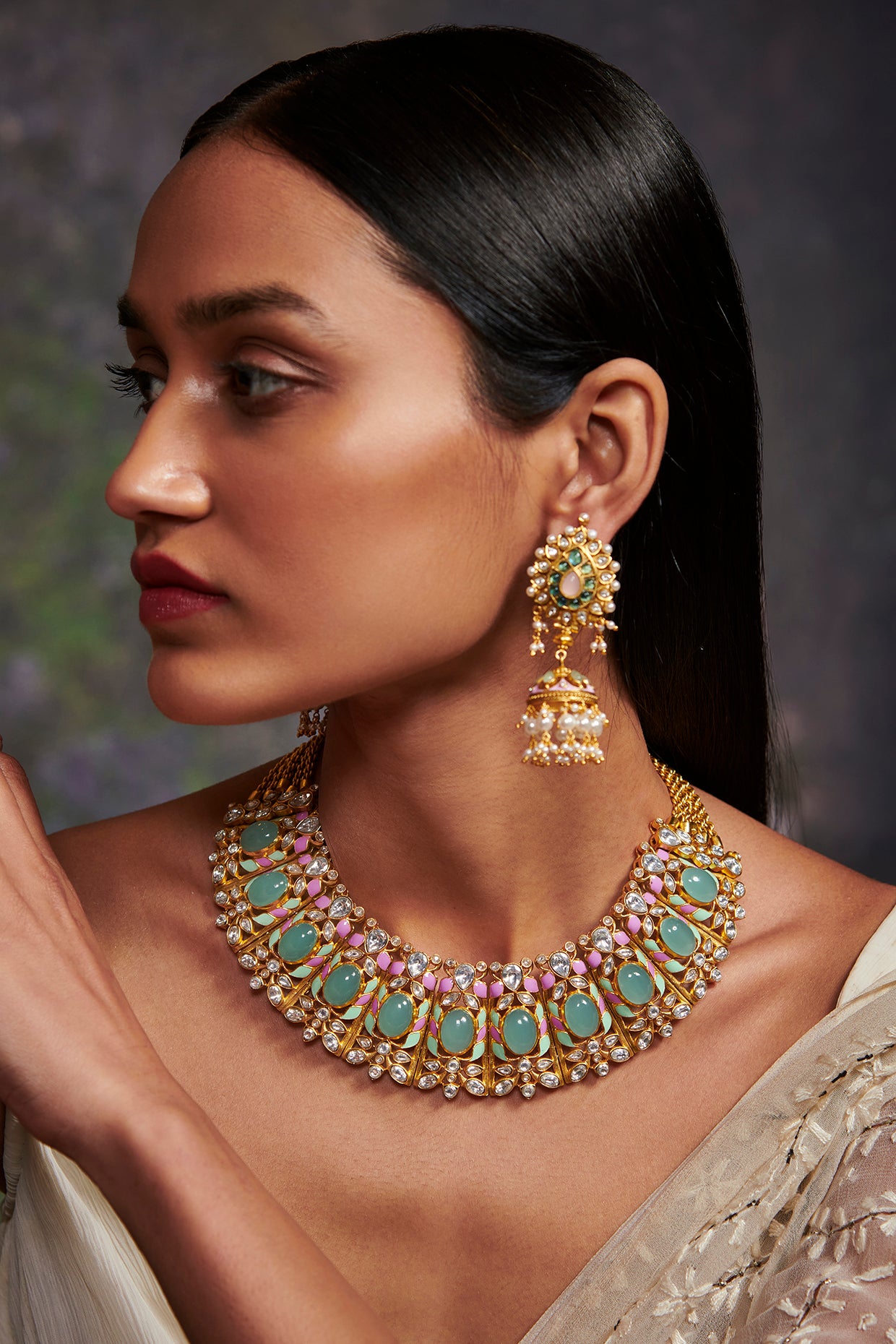 22kt Hymns Of Springtime Collar Necklace