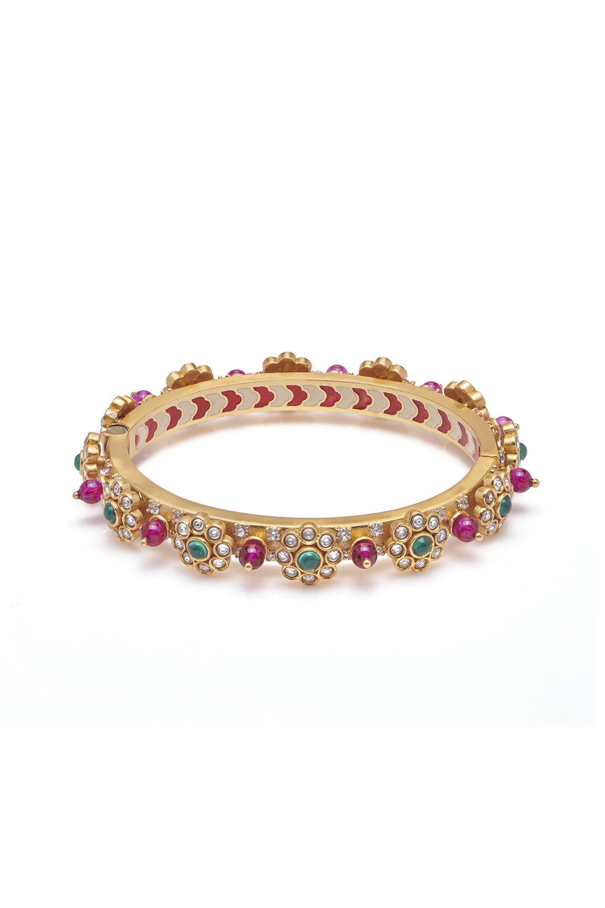 22kt Gold Plated Firoja Red Bangle