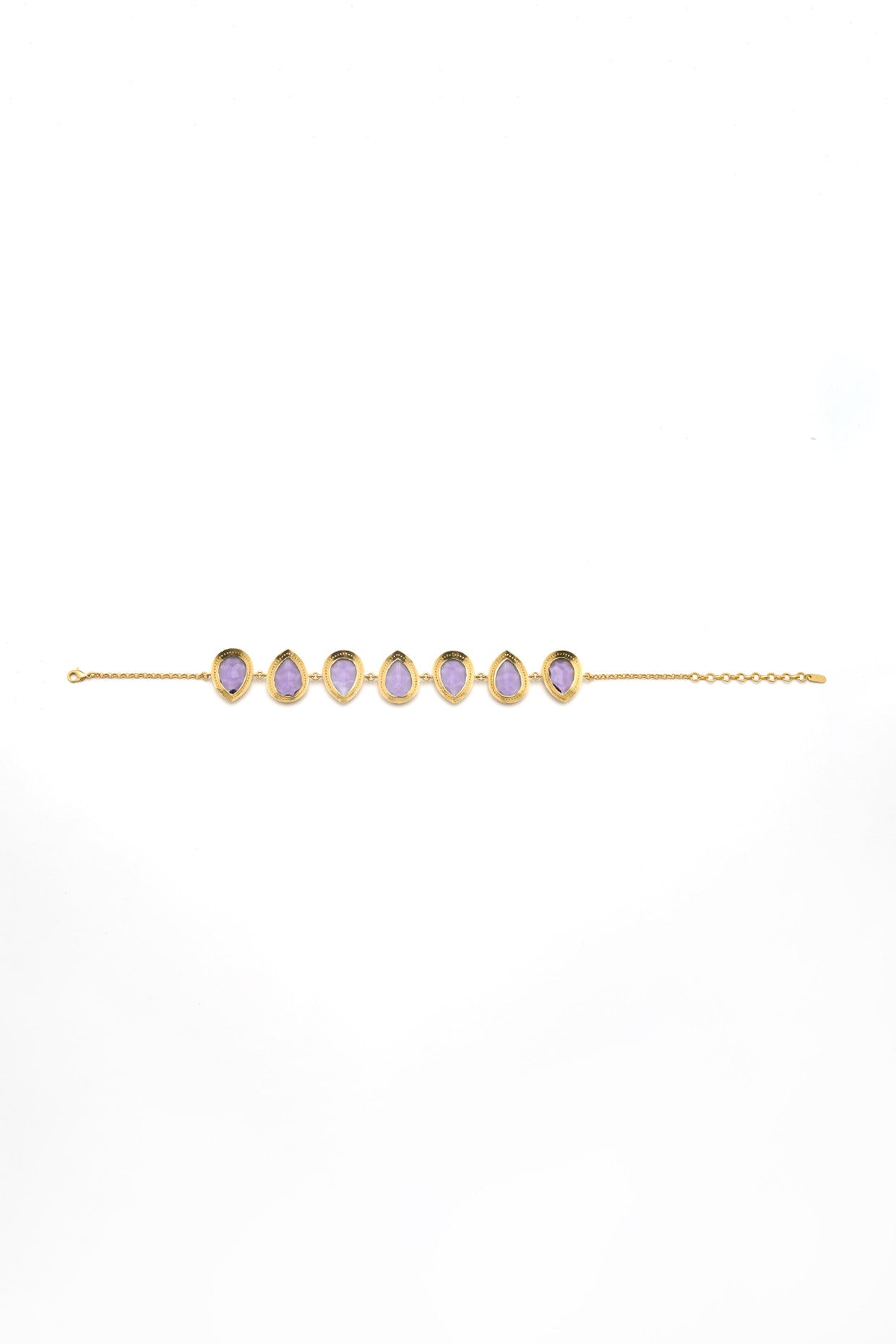 22kt Gold Plated Lavender Choker Necklace