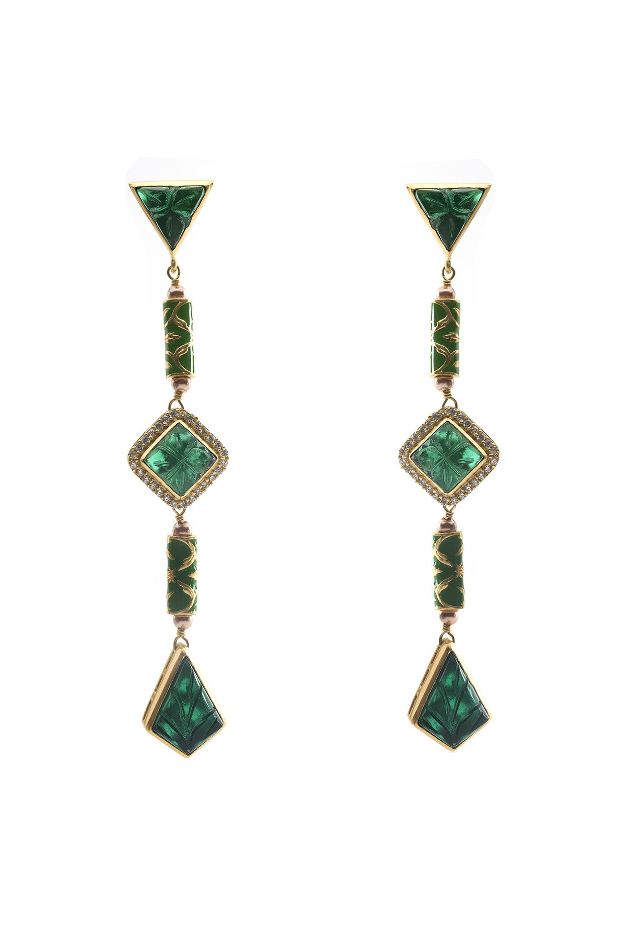 22kt Gold Plated Rumeli Danglers Earrings