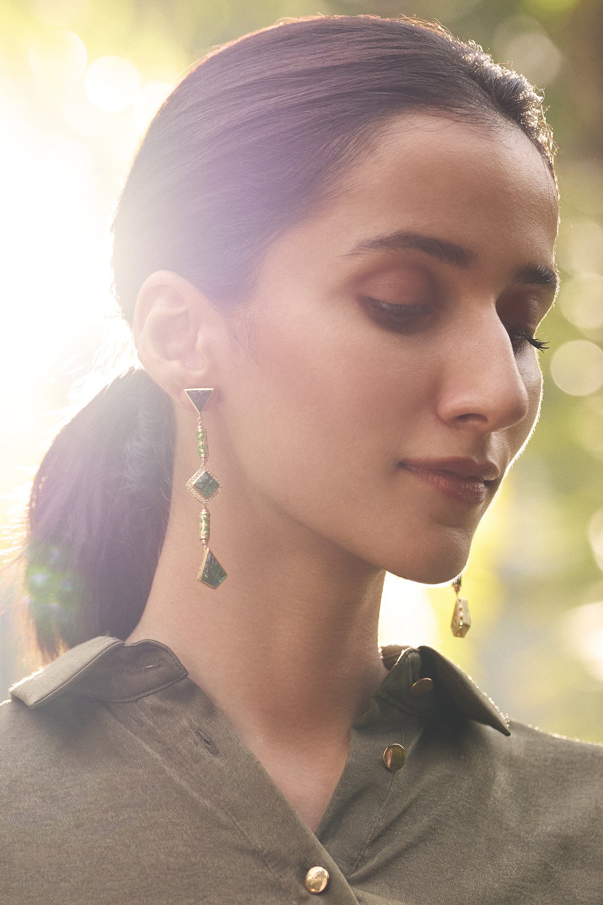 22kt Gold Plated Rumeli Danglers Earrings