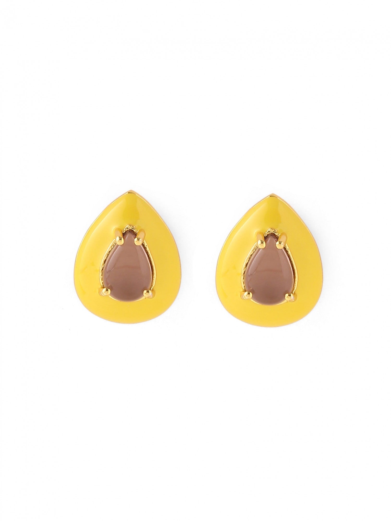 22k Gold Plated Yellow Drop Earrings