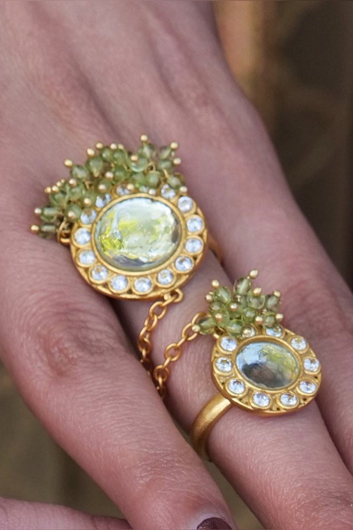 22kt Gold Plated Amethyst Ring