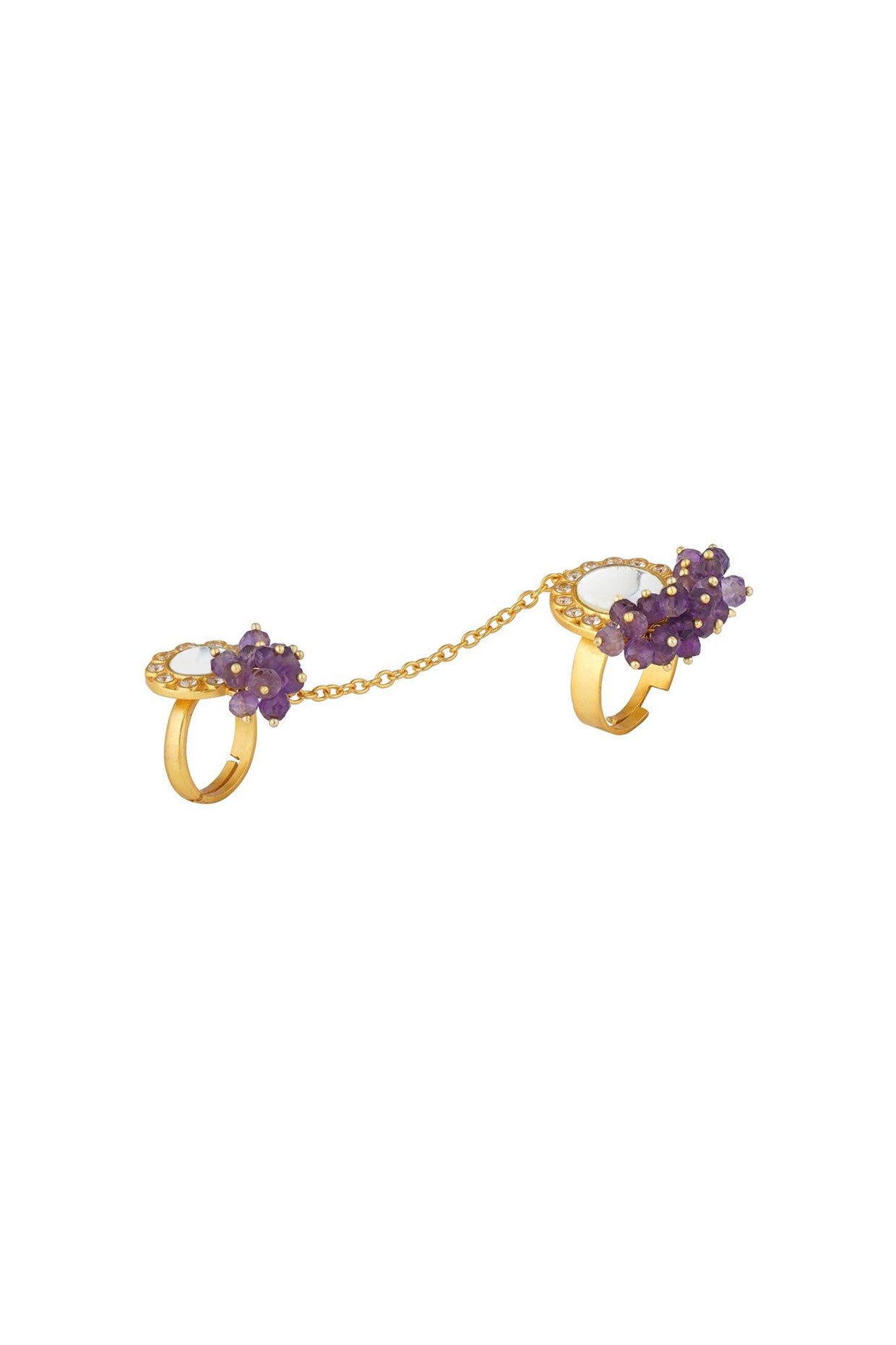 22kt Gold Plated Amethyst Ring