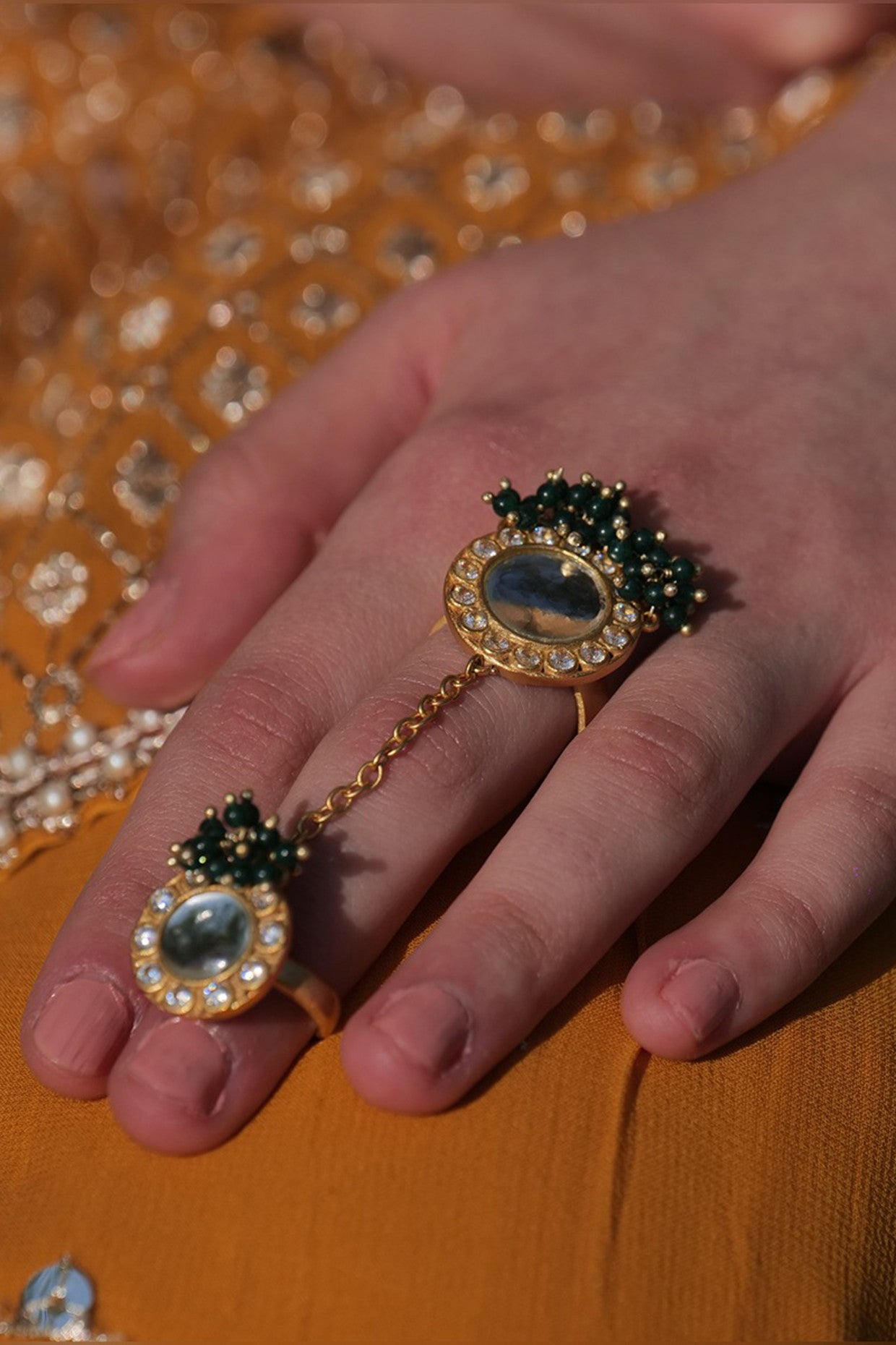 22kt Gold Plated Amethyst Ring