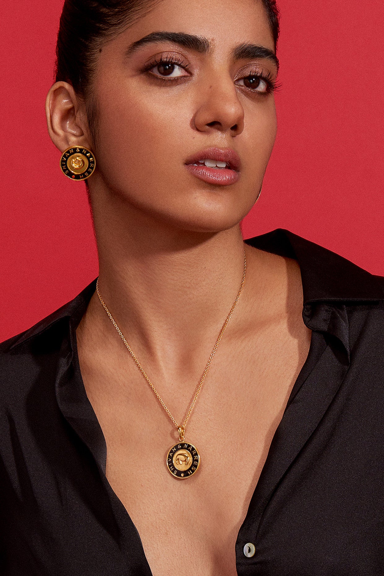 22kt Gold Plated Numisma Locket Necklace