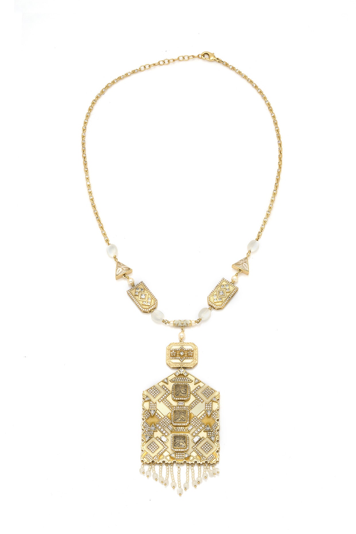 22kt Gold Plated Amelia Angular Necklace